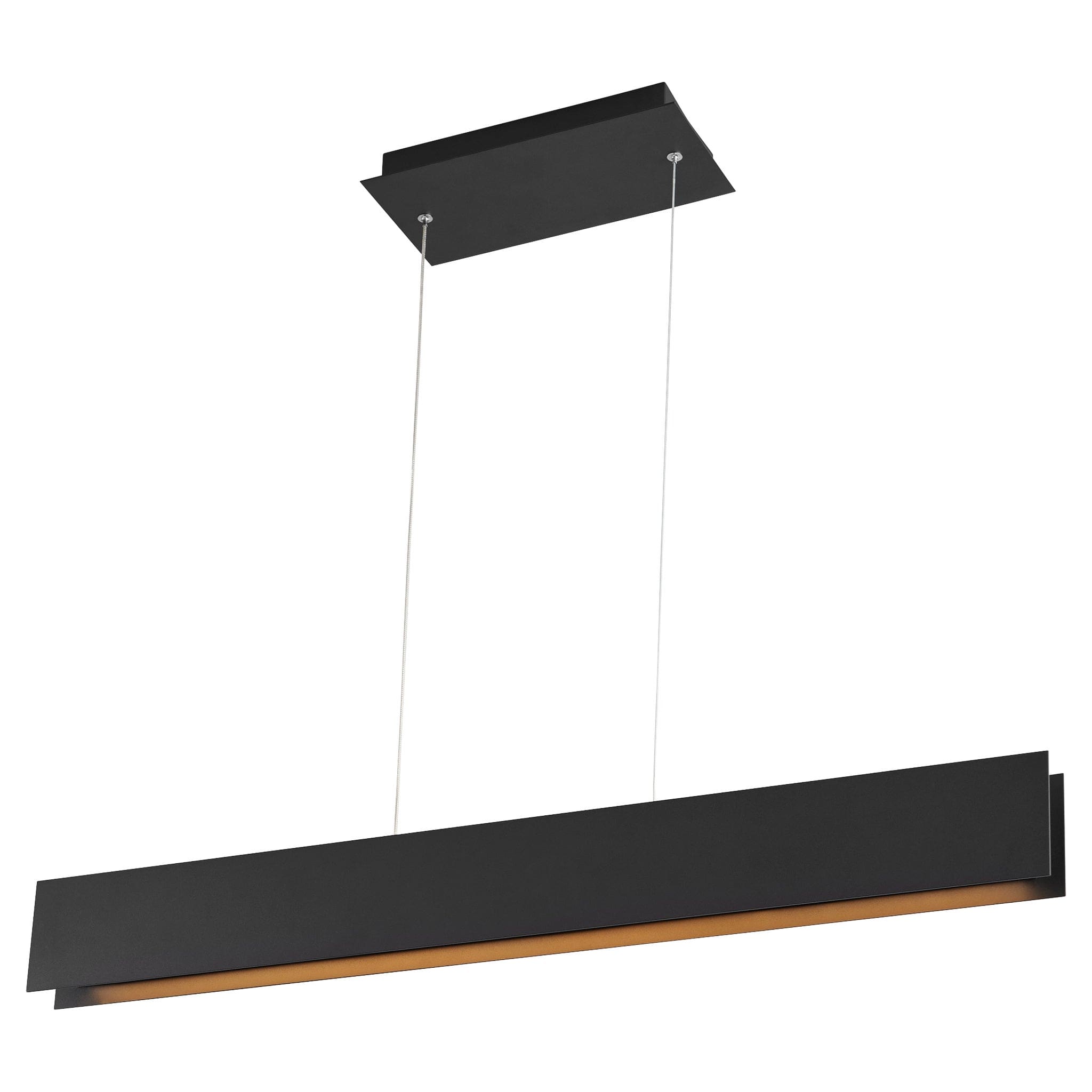 Oxygen Brio 3 6017 15 Linear LED Pendant Light - 36 Inch Modern Industrial Black Hanging Fixture for Kitchen Island, Dining Room & Office Lighting
