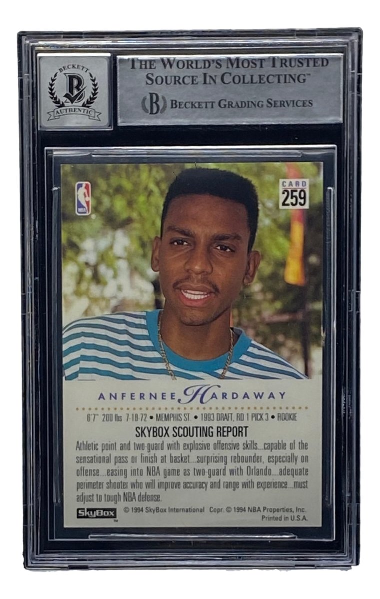 Penny Hardaway Autographed 1993-94 SkyBox Premium #259 Basketball Card BAS Grade 10 - Perfect for NBA Collectors, Sports Memorabilia Enthusiasts & Orlando Magic Fans