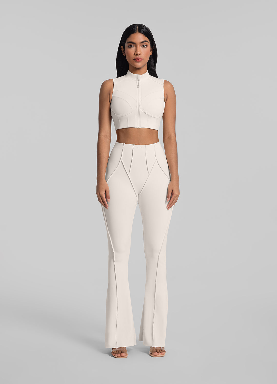 Longline Flare Leggings for Women - High Waisted Yoga Pants with Bootcut Design - Perfect for Yoga, Workouts & Casual Wear