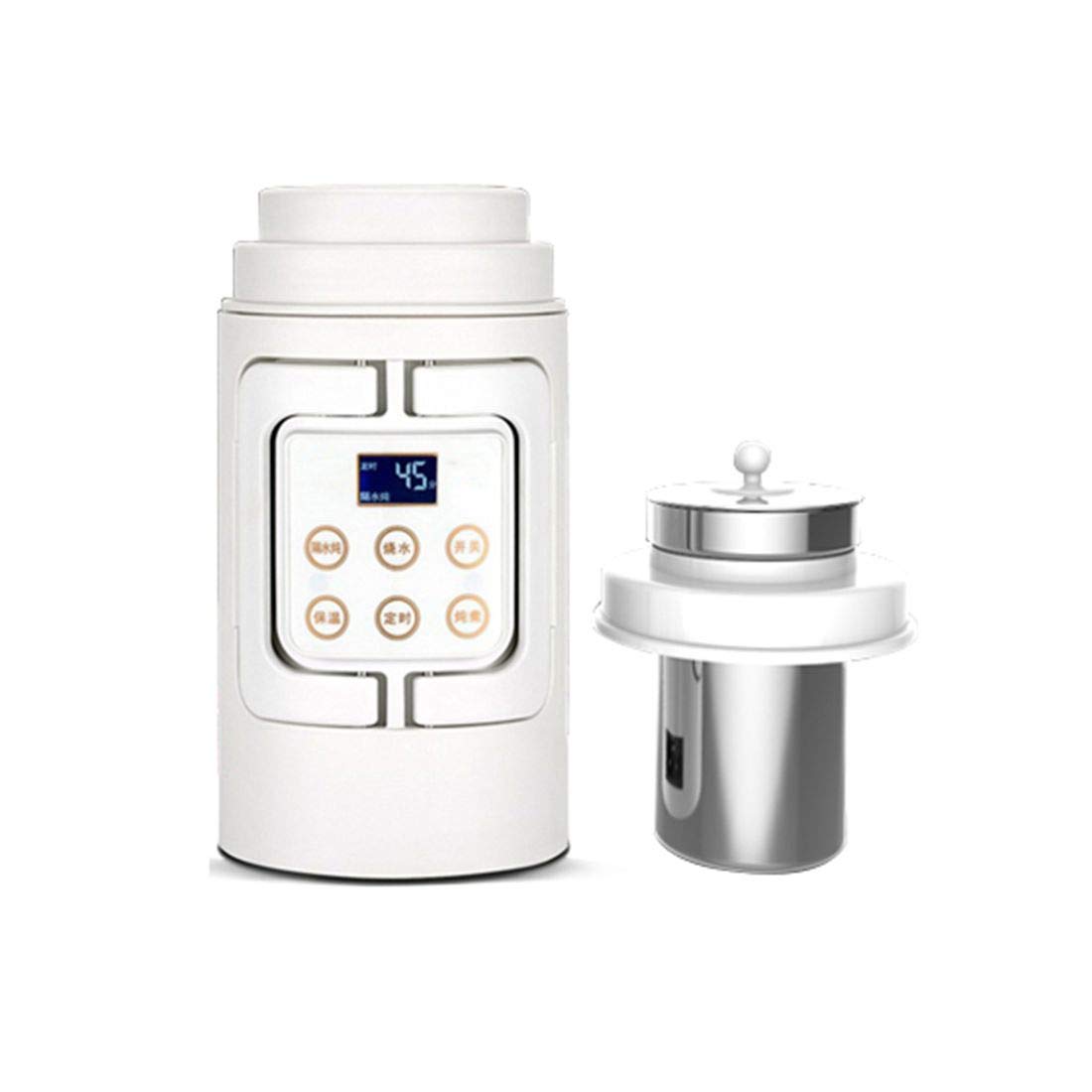 Portable Electric Kettle 0.7L - Mini Travel Kettle Stainless Steel - Fast Boiling Water for Coffee, Tea, Noodles & Eggs - 220V Compact Electric Cup for Camping, Office & Dorm - White