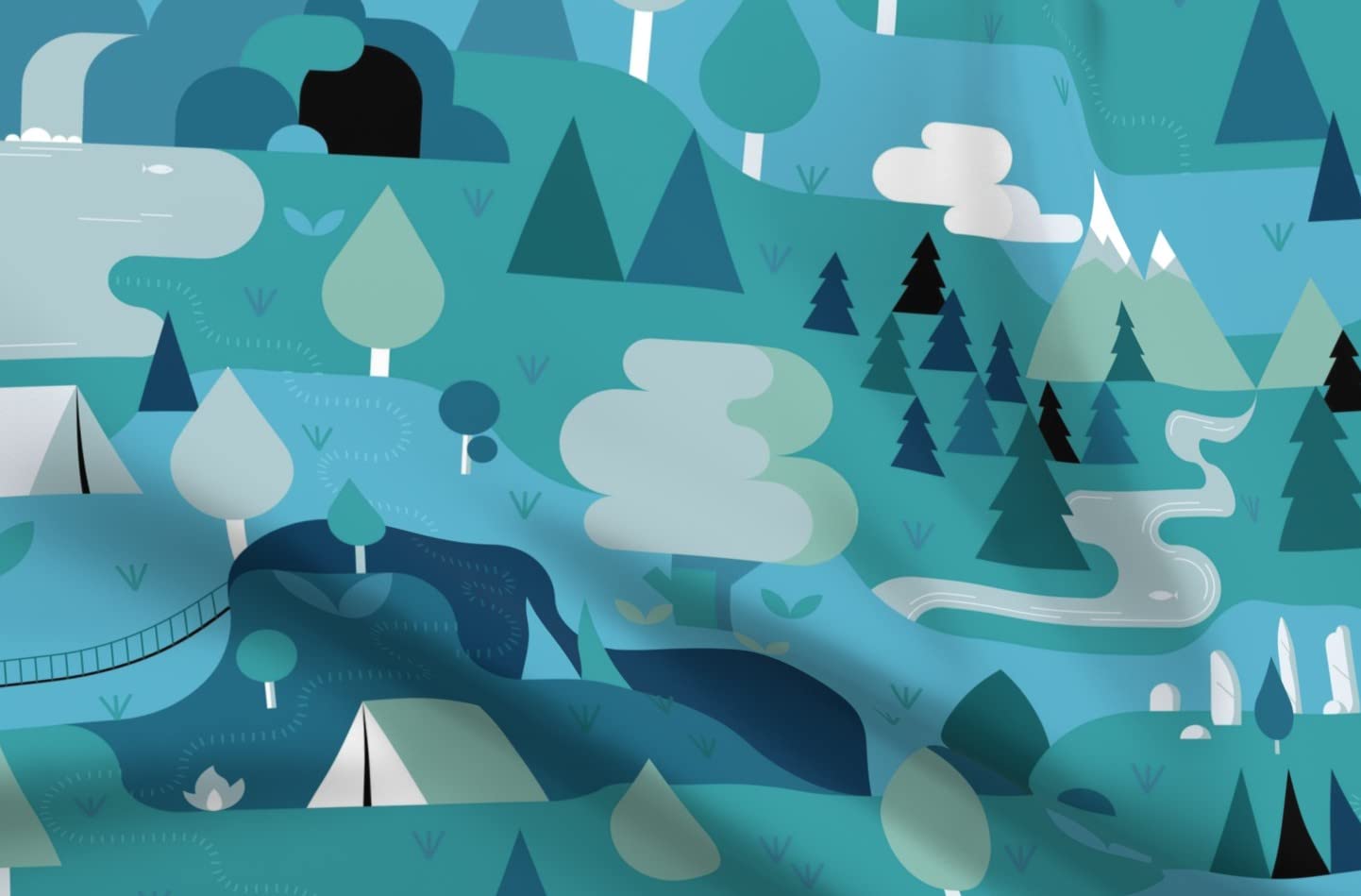 Premium Spoonflower Fabric - Nature & Outdoors Printed Soft Minky Fabric Fat Quarter for Sewing, Baby Blankets, Quilt Backing - Perfect for DIY Crafts, Nursery Decor & Cozy Plush Projects