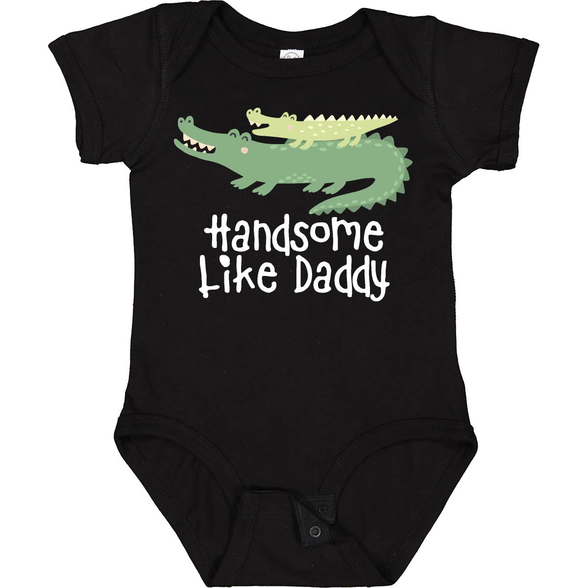 Inktastic Alligator Handsome Like Daddy Baby Boy Bodysuit - Cute Outfit for Newborns, Infants & Toddlers - Perfect for Family Photos, Birthday Parties & Everyday Wear