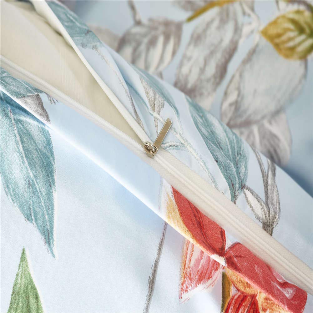 TOPCHANCES Botanical Printed Comforter Set - 100% Microfiber Bedding Set (Twin, Color #7988) | Soft & Breathable Duvet Cover for Kids, Teens & Guest Rooms | Perfect for Spring & Summer Bedding