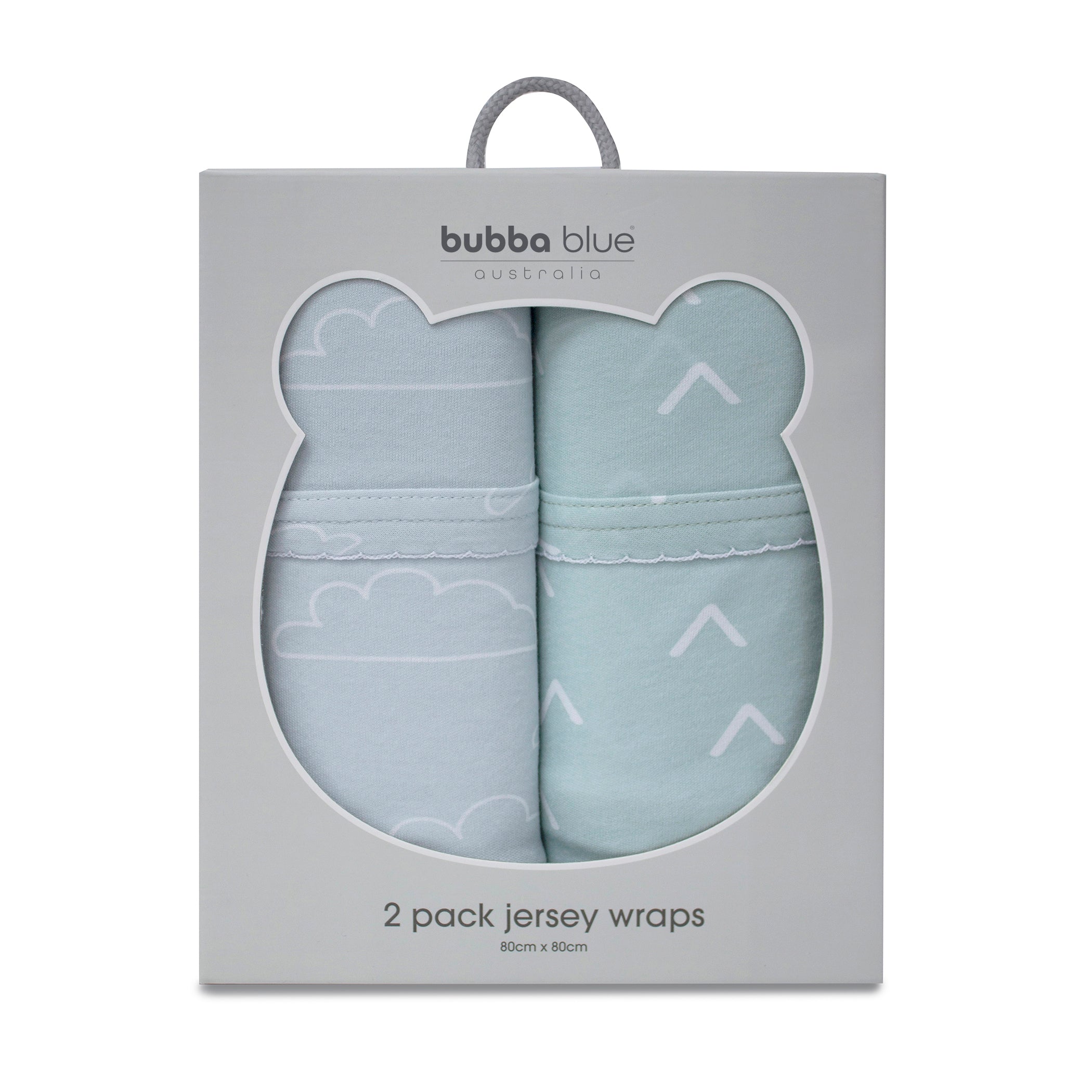 Nordic Style 2-Pack Jersey Wrap in Dusty Sky & Mint Colors - Soft & Comfortable for Home, Office, and Travel Use