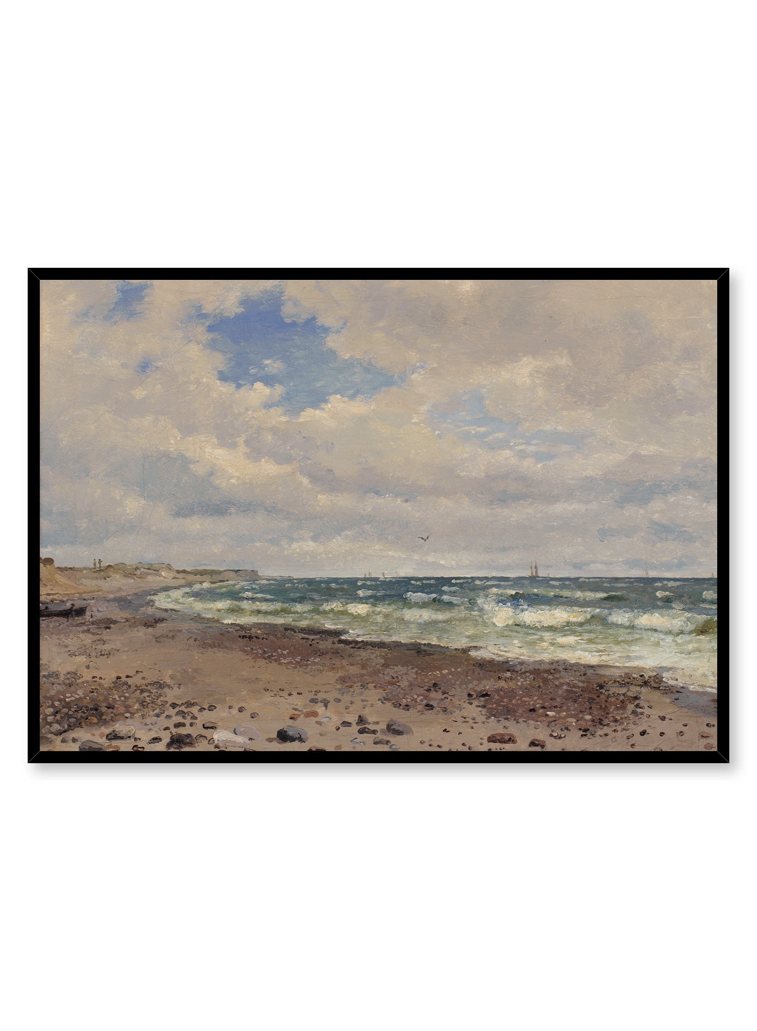 Bayside Beauty Wall Art Poster - Coastal Decor for Beach House, Living Room & Bedroom - Vintage Aesthetic Print for Home & Office
