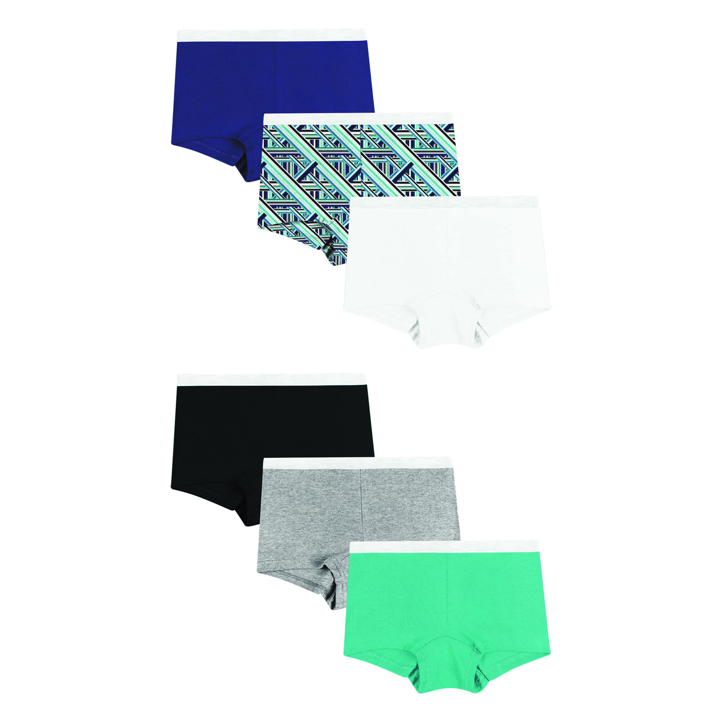 Hanes Women's Sporty Cotton Boyshort Underwear - 6-Pack Assorted Colors - Comfortable Breathable Panties for Yoga, Gym & Everyday Wear