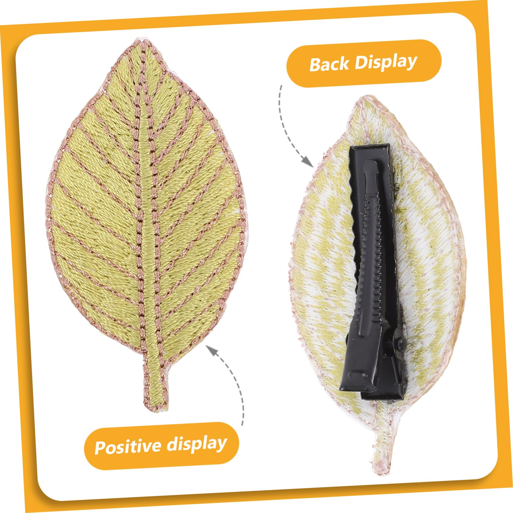 Wakauto 12 Pcs Green Leaf Hair Clips - Natural Fabric Hairpins for Women, Girls - Perfect for Boho, Wedding, Party & Everyday Hairstyles