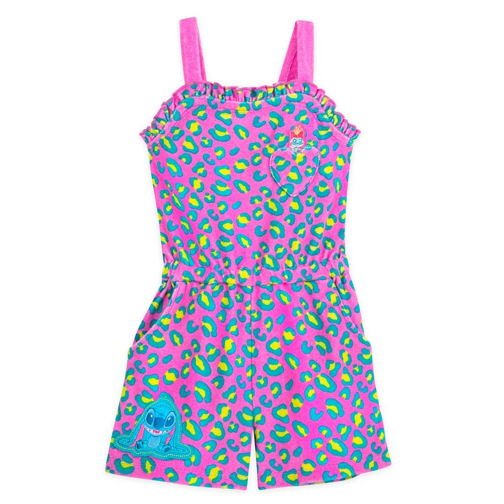 Disney Stitch Romper Cover-Up for Girls - Cute Summer Beach Dress, Swimwear Cover, Vacation Outfit for Toddler & Kids