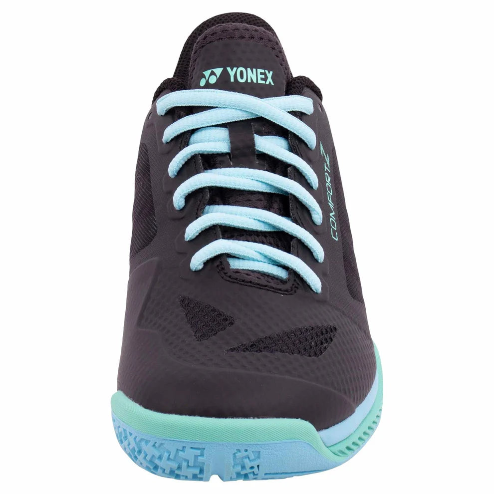 Yonex Power Cushion Comfort Z3 Women's Badminton Shoes - Lightweight Support & Shock Absorption for Indoor Court Sports (Black/Mint) - Perfect for Badminton, Tennis & Squash Players