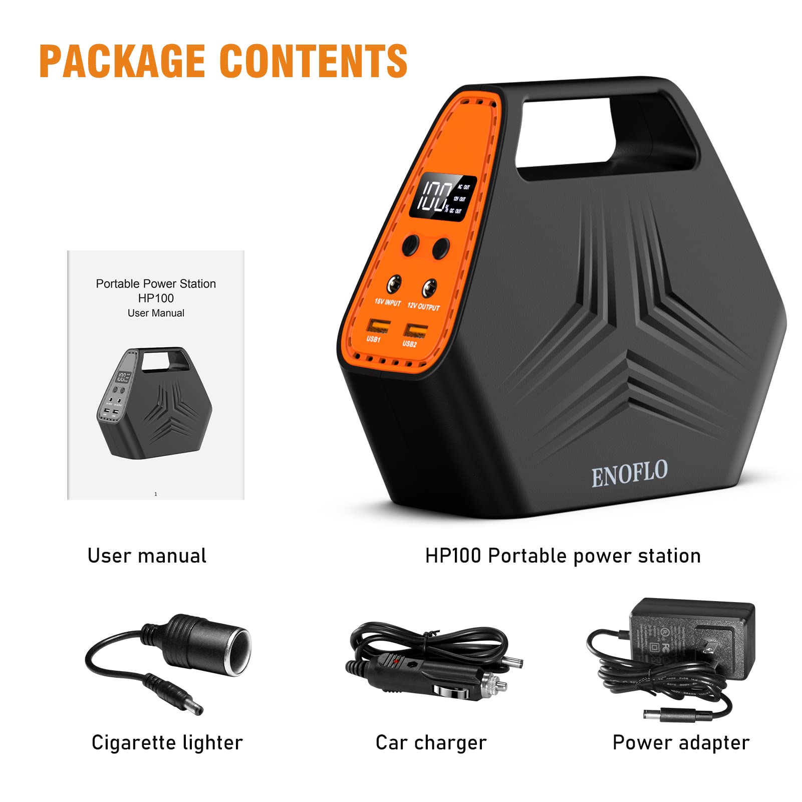 26400mAh Portable Power Bank with AC Outlet & 100W PD/QC 3.0 Fast Charging - 97Wh Laptop Charger Power Station for MacBook, iPhone, iPad, Tablet - Perfect for Travel, Camping & Emergency Power Backup
