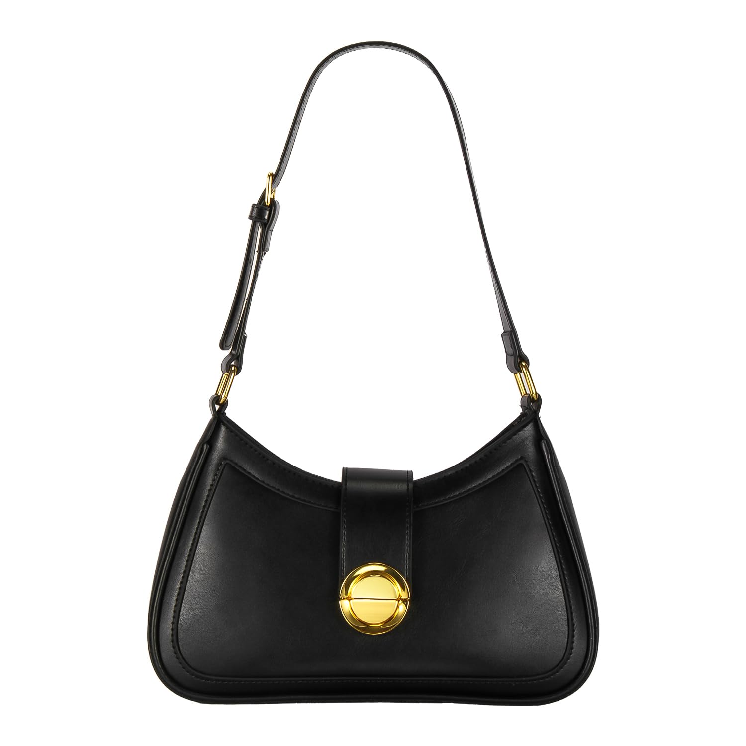 Women's Black Crescent Shoulder Bag - Stylish Hobo Tote Handbag for Everyday Use | Perfect Gift for Women | Ideal for Work, Travel & Casual Outings