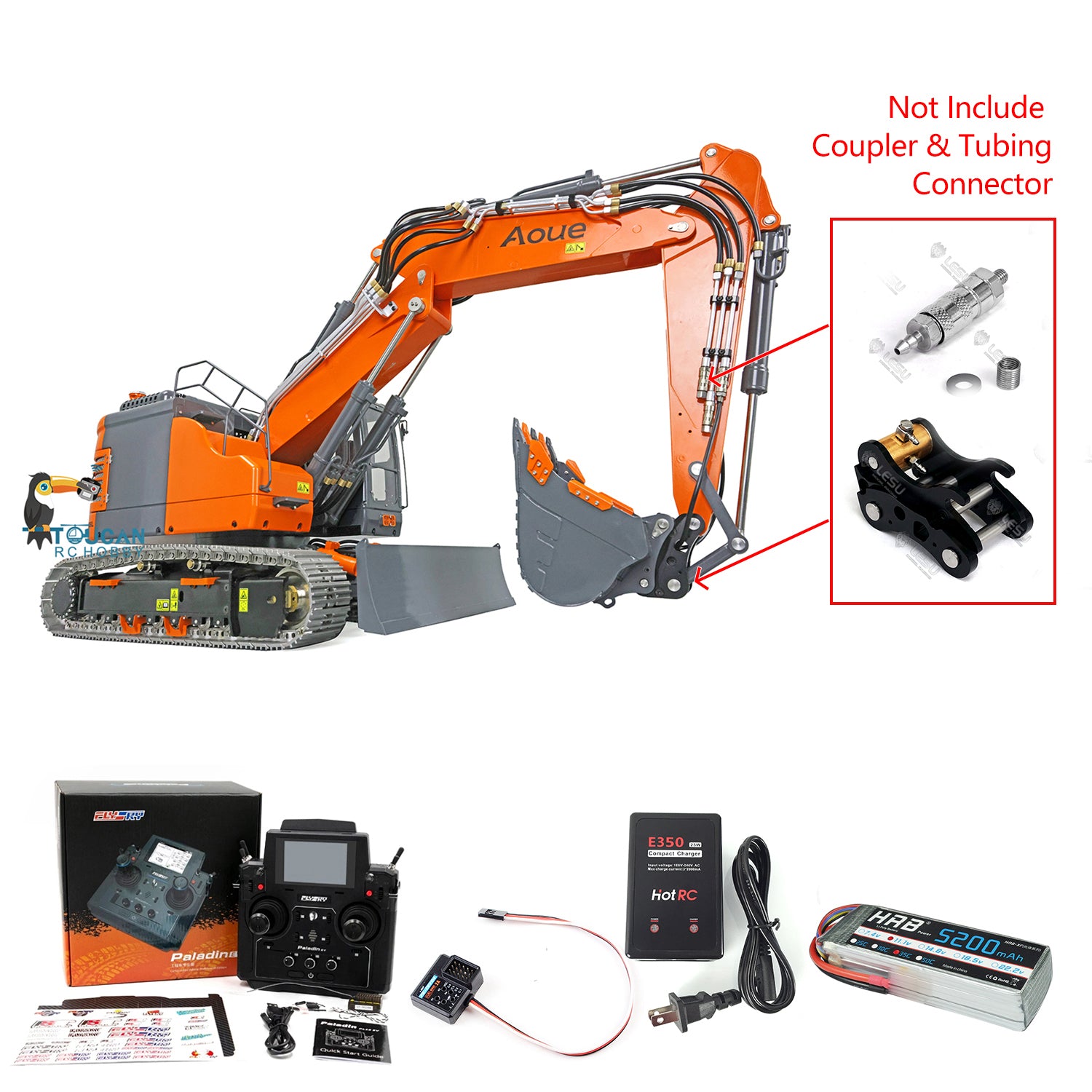 LESU 1/14 Scale Metal Hydraulic RC Excavator with 3-Section Ripper Bucket - Remote Control Construction Toy for Digging, Tree Removal & Compacting - Perfect for Kids & Adults Outdoor Play, Construction Simulation & DIY Projects