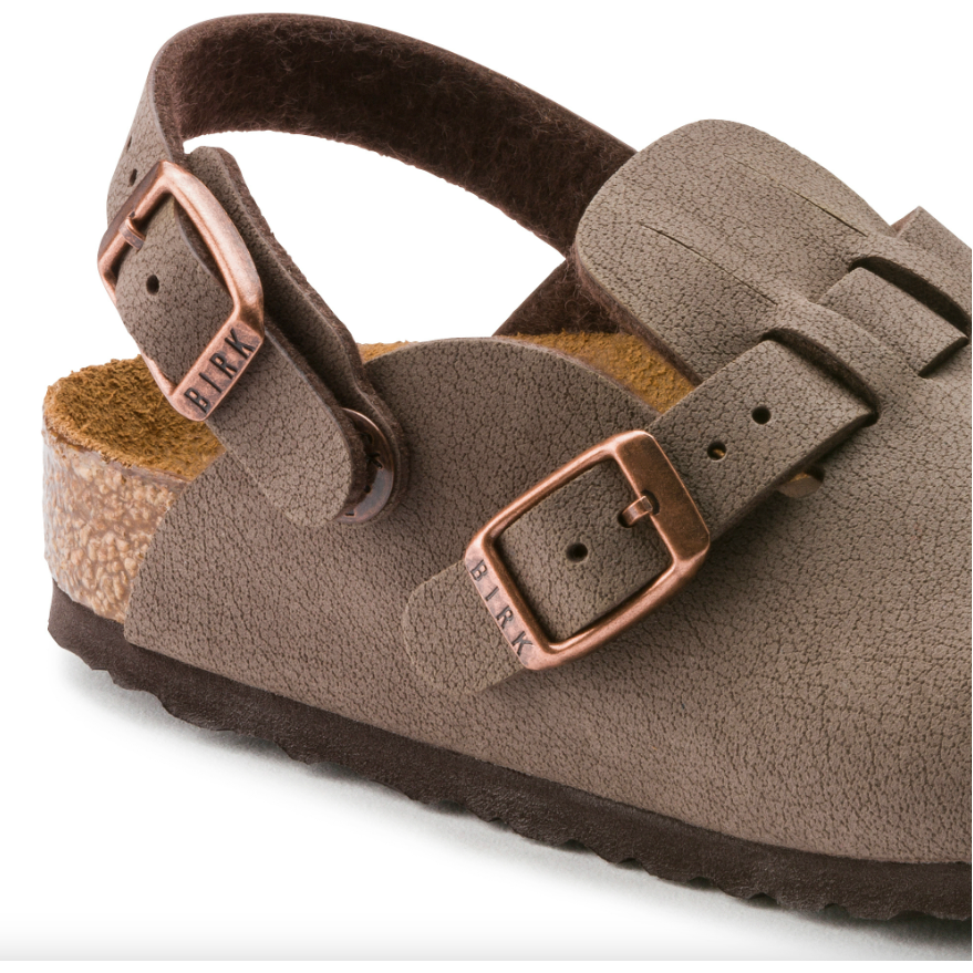 Birkenstock Kay Kids Birkibuc Sandals in Mocha - Comfortable & Durable Leather Footwear for Boys & Girls - Perfect for School, Play & Outdoor Activities