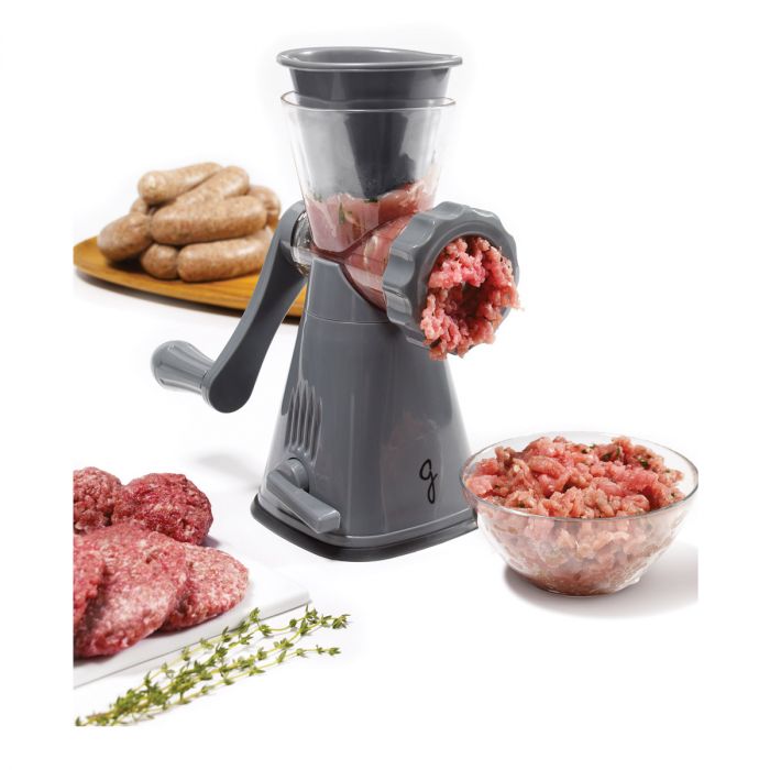 STARFRIT Manual Meat Grinder - Heavy Duty Stainless Steel Hand Crank Mincer for Ground Beef, Sausage & More - Perfect for Home Kitchen, Camping & Outdoor Cooking