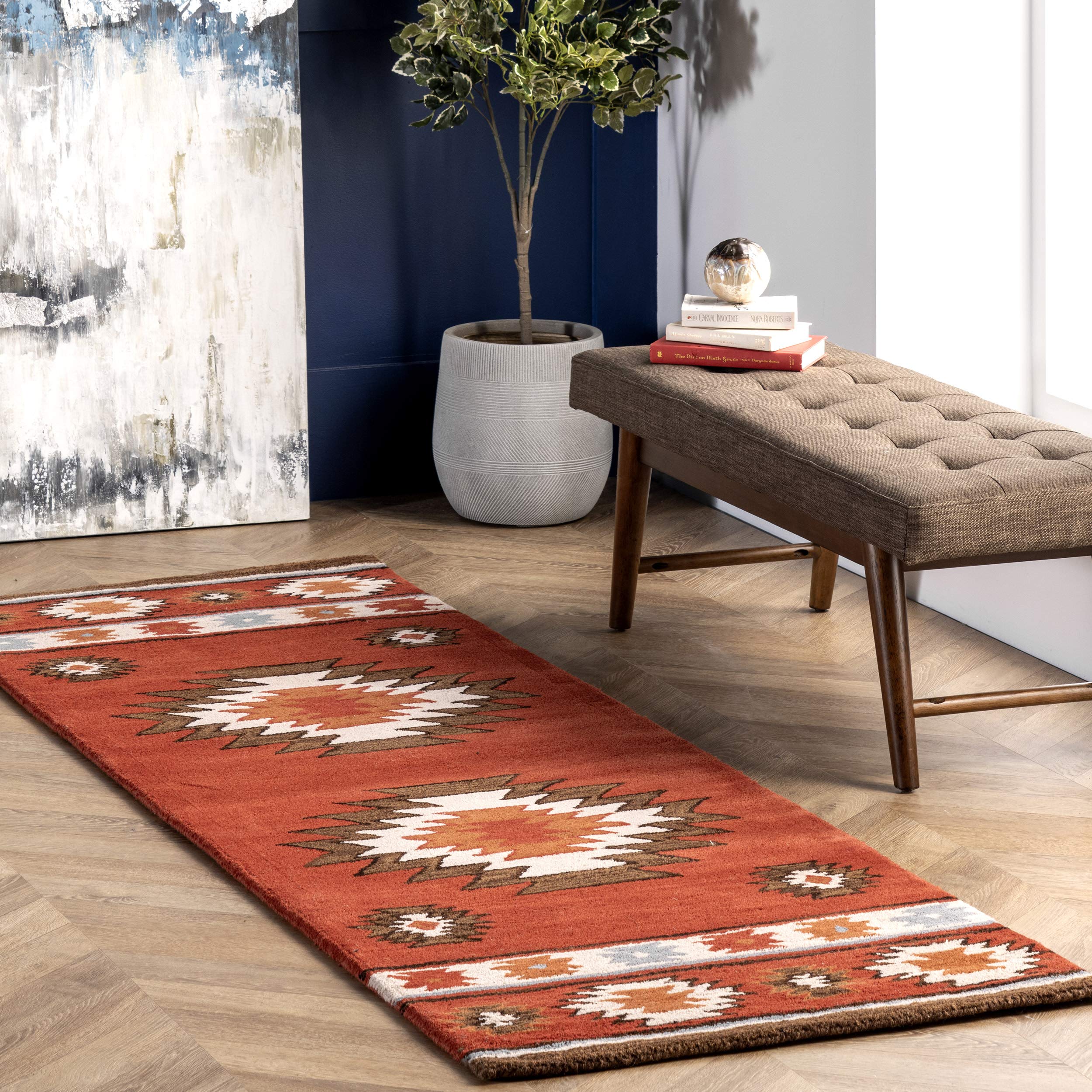 nuLOOM Shyla Abstract Wool Runner Rug 2'6