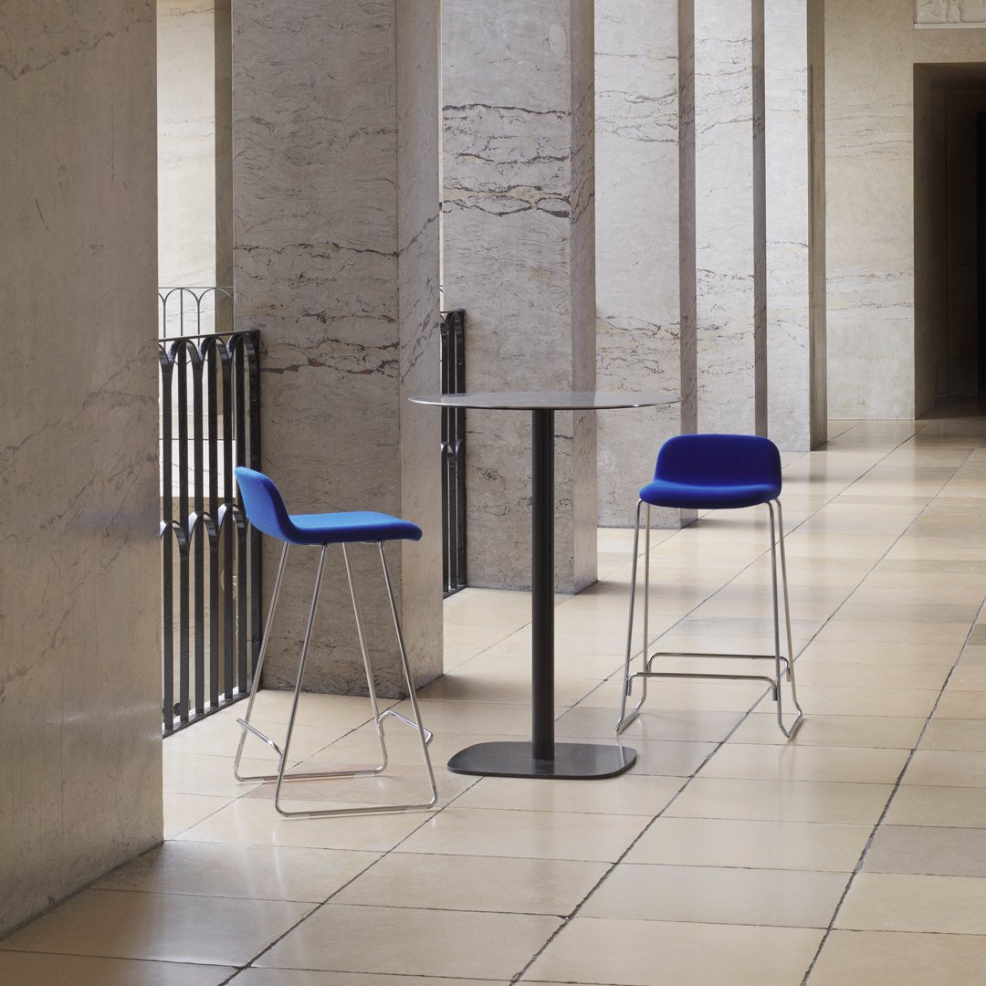 Round Cafe Table - Bar & Counter Height for Kitchen, Dining Room & Outdoor Patio Use