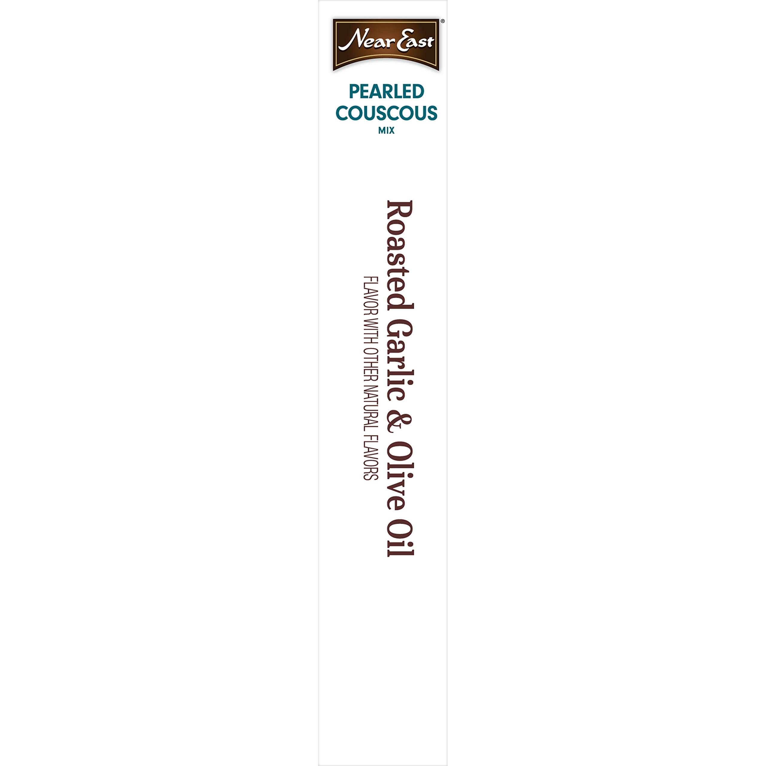 Near East Pearled Couscous, Roasted Garlic & Olive Oil Flavor, 4.7 oz (Pack of 6) - Perfect for Mediterranean Meals, Quick Lunches & Healthy Side Dishes