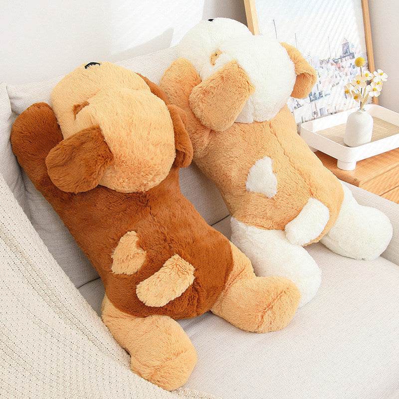 Soft and Cuddly White & Brown Puppy Plush Toy - Ultra Fluffy Stuffed Animal for Kids | Perfect for Bedtime, Nursery Decor, and Gift Giving