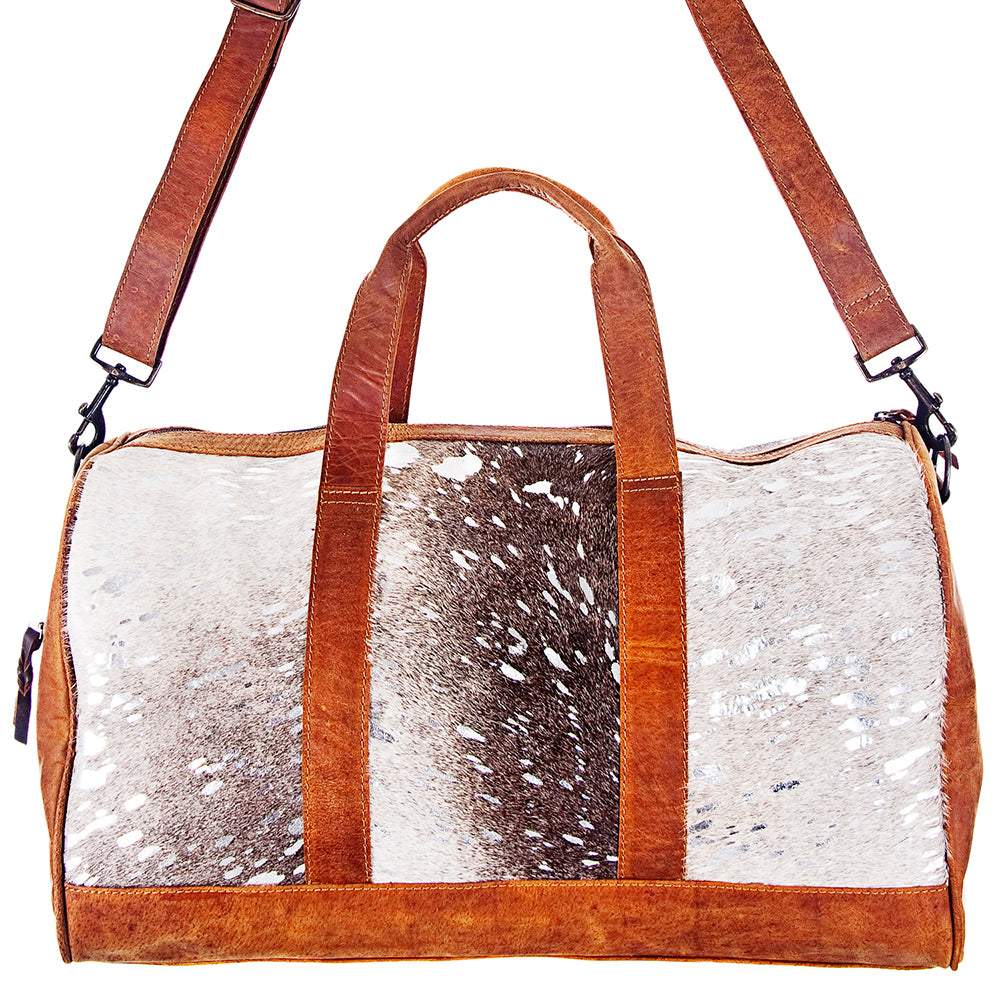 ADBGS174BRAHACSL Genuine Leather Women's Western Handbag with Hair On - American Darling Cowhide Purse for Rodeo, Country Music Festivals & Western Fashion Outfits