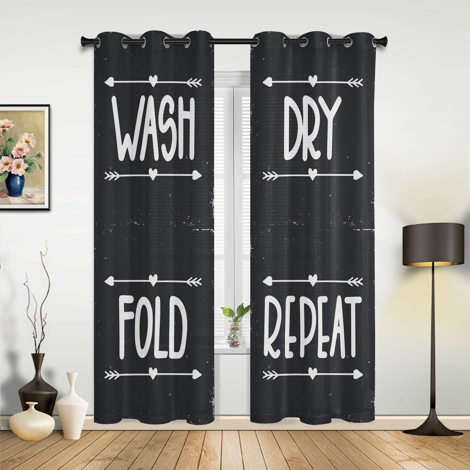 Blackout Curtains for Laundry Room - 2 Panels 40