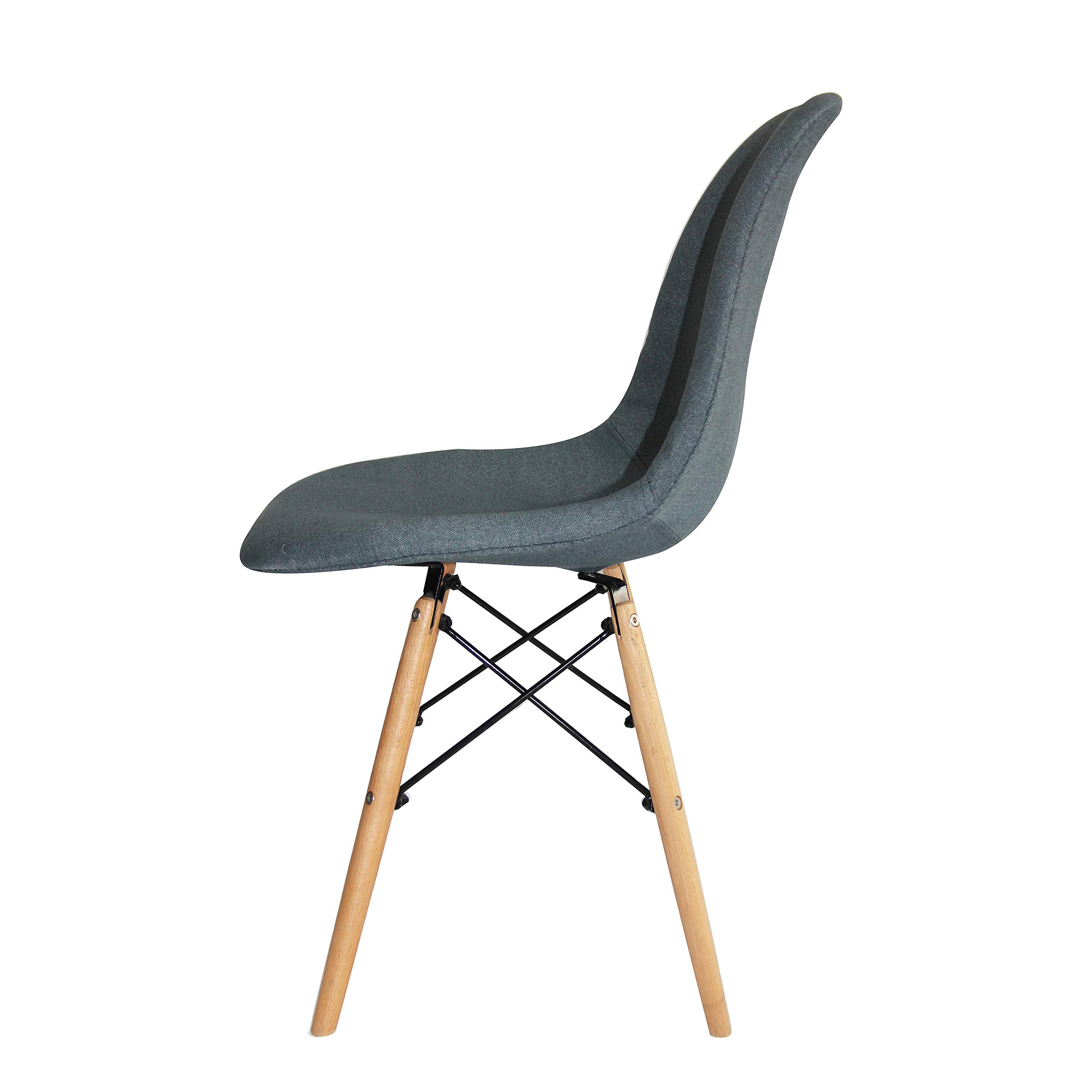 Porthos Home Haig Modern Dining Chair Set of 2 - Fabric Upholstered Seat with Sturdy Beech Wood Legs & Reinforced Support - Perfect for Dining Room, Living Room & Bedroom Accent Chairs