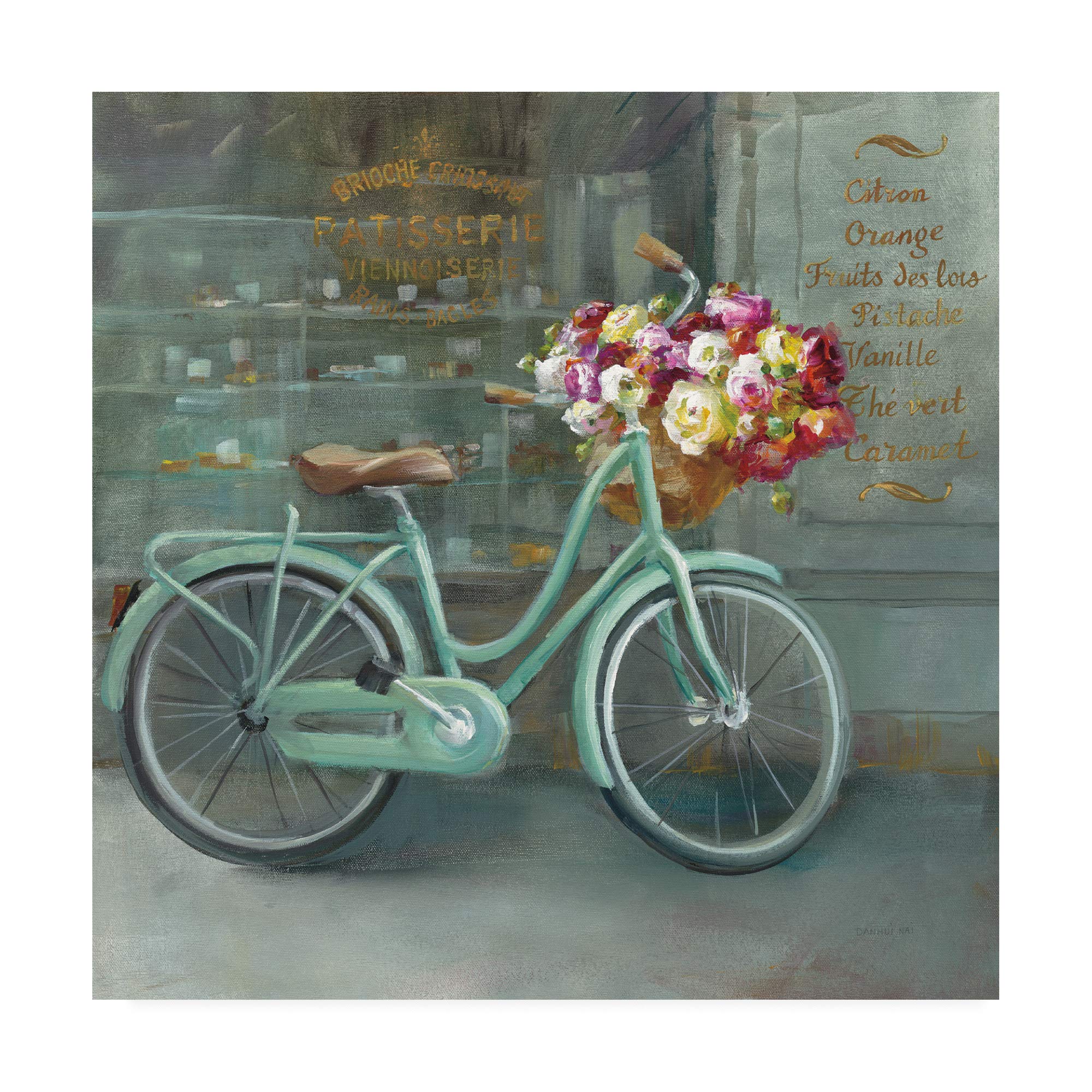 Trademark Fine Art - Danhui Nai 'Joy of Paris I' 18x18 Canvas Wall Art - Perfect for Living Room, Bedroom & Office Decor