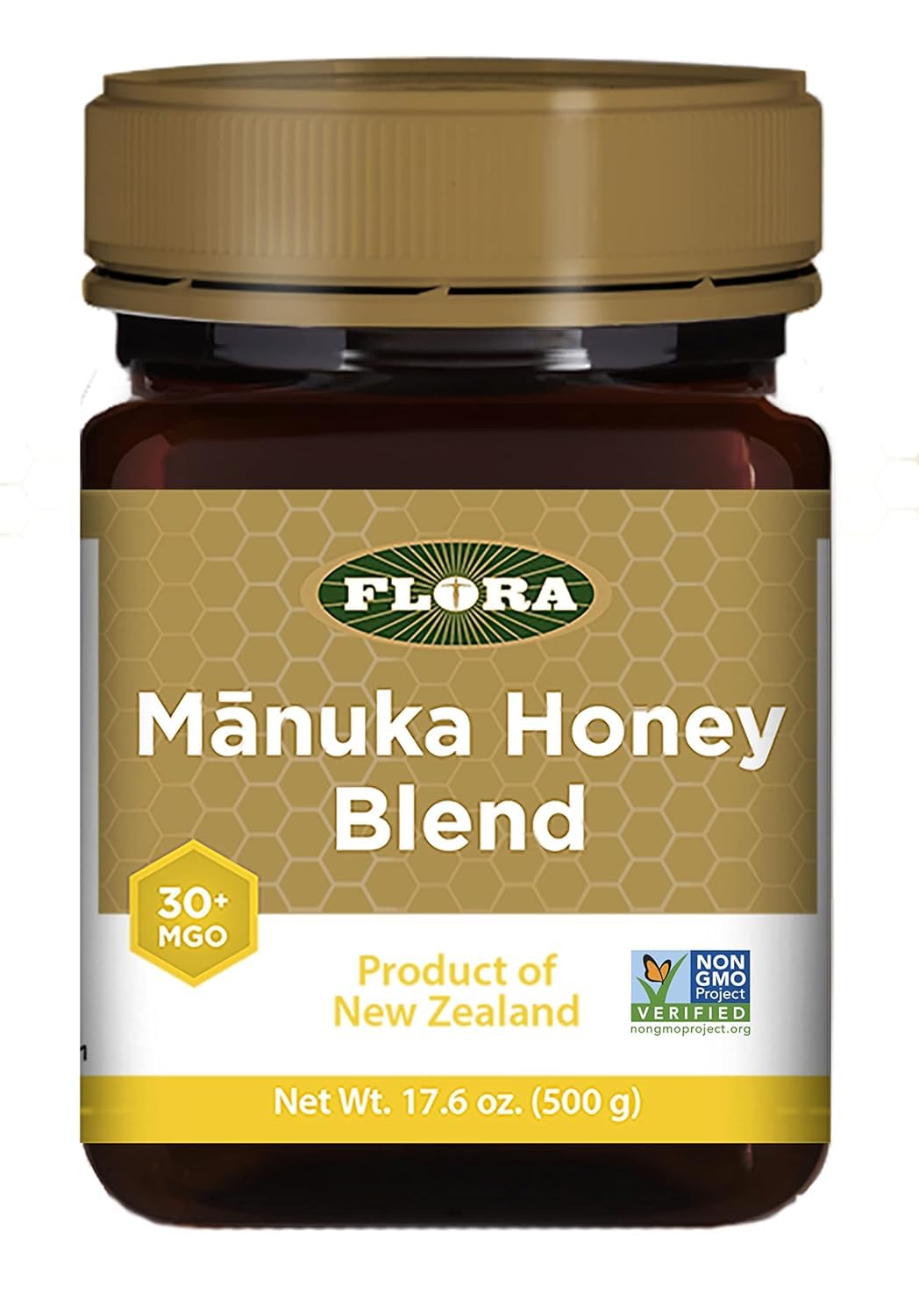 Flora Mānuka Honey MGO 30+ | New Zealand Natural Healing Honey for Sore Throat & Digestion | 17.6oz