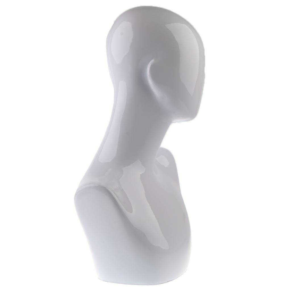 Milageto Female Manikin Head with Wig & Glasses - Adjustable Hat Display Stand for Salon, Barber Shop, and Cosmetology Training - Perfect for Hairstyling Practice, Wig Styling, and Accessory Display