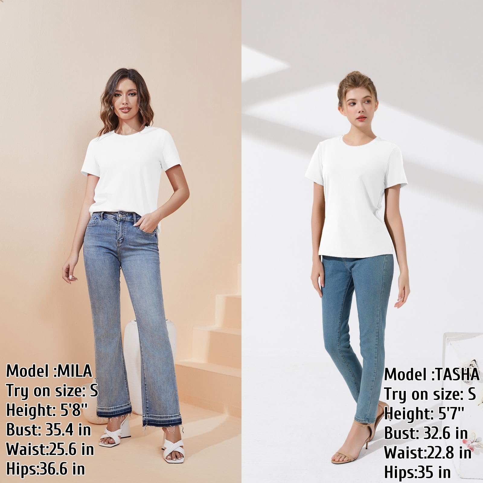 Women's Cotton Short Sleeve T-Shirt - Basic Crew Neck Tee, Plain Casual Top, Loose Fit for Everyday Wear, Summer Outfits & Lounge Comfort