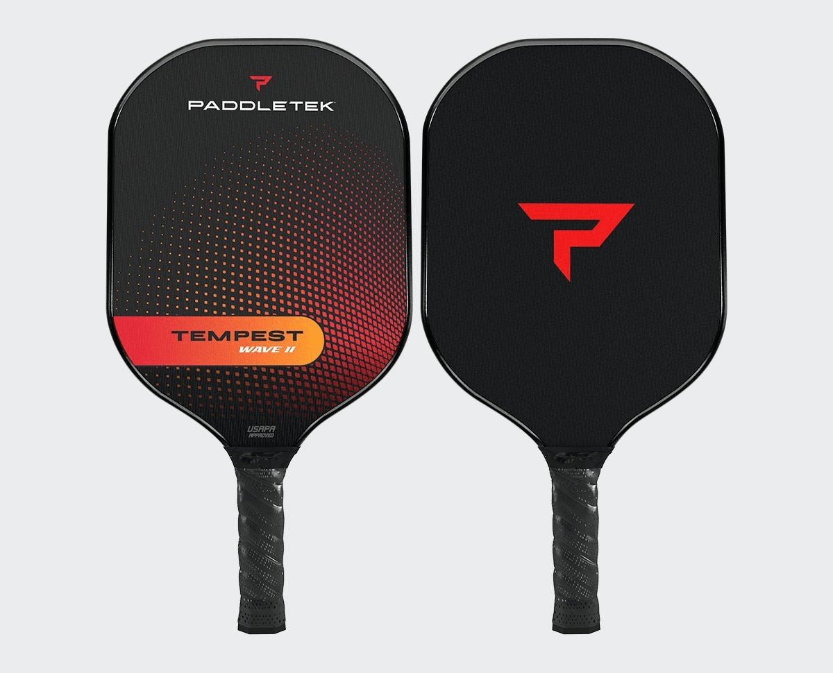 Paddletek Tempest Wave II Pickleball Paddle - Premium Graphite Face & Polymer Core - USAPA Approved for Tournament Play - Perfect for Indoor/Outdoor Courts & Competitive Games