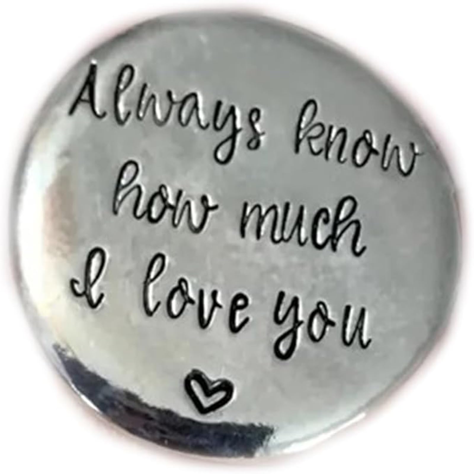 Personalized Hand-Stamped Pewter Pocket Tokens - Custom Engraved Keepsake for Loved Ones | Perfect for Weddings, Anniversaries, and Special Gifts