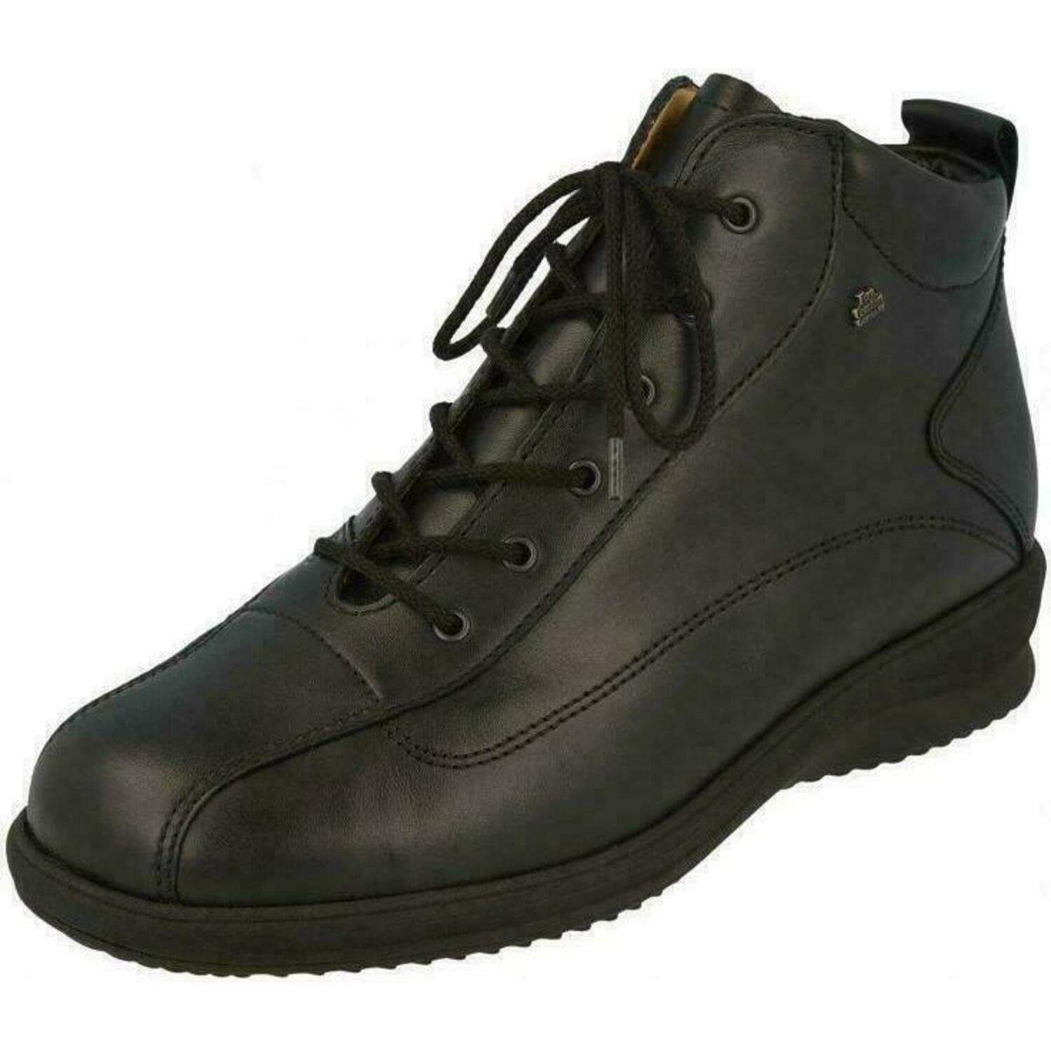 Finn Comfort Women's Aarau Black Leather Boots Size 8-8.5 US | Comfortable & Stylish Ankle Boots for Walking, Travel & Everyday Wear