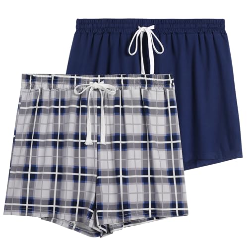 Navy Blue & Blue Plaid