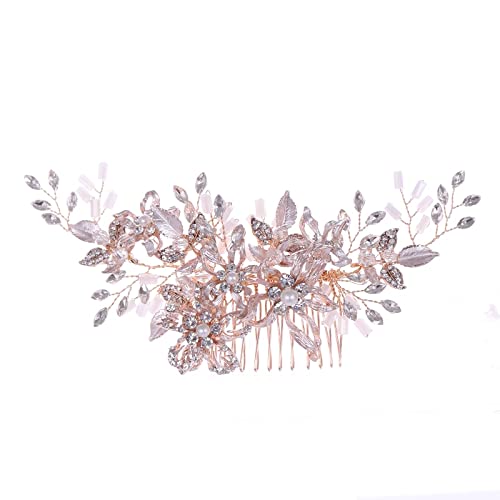 Sparkling Rhinestone Wedding Hair Combs - Crystal Bridal Headpiece & Hair Jewelry for Brides | Perfect for Weddings, Prom, and Formal Events