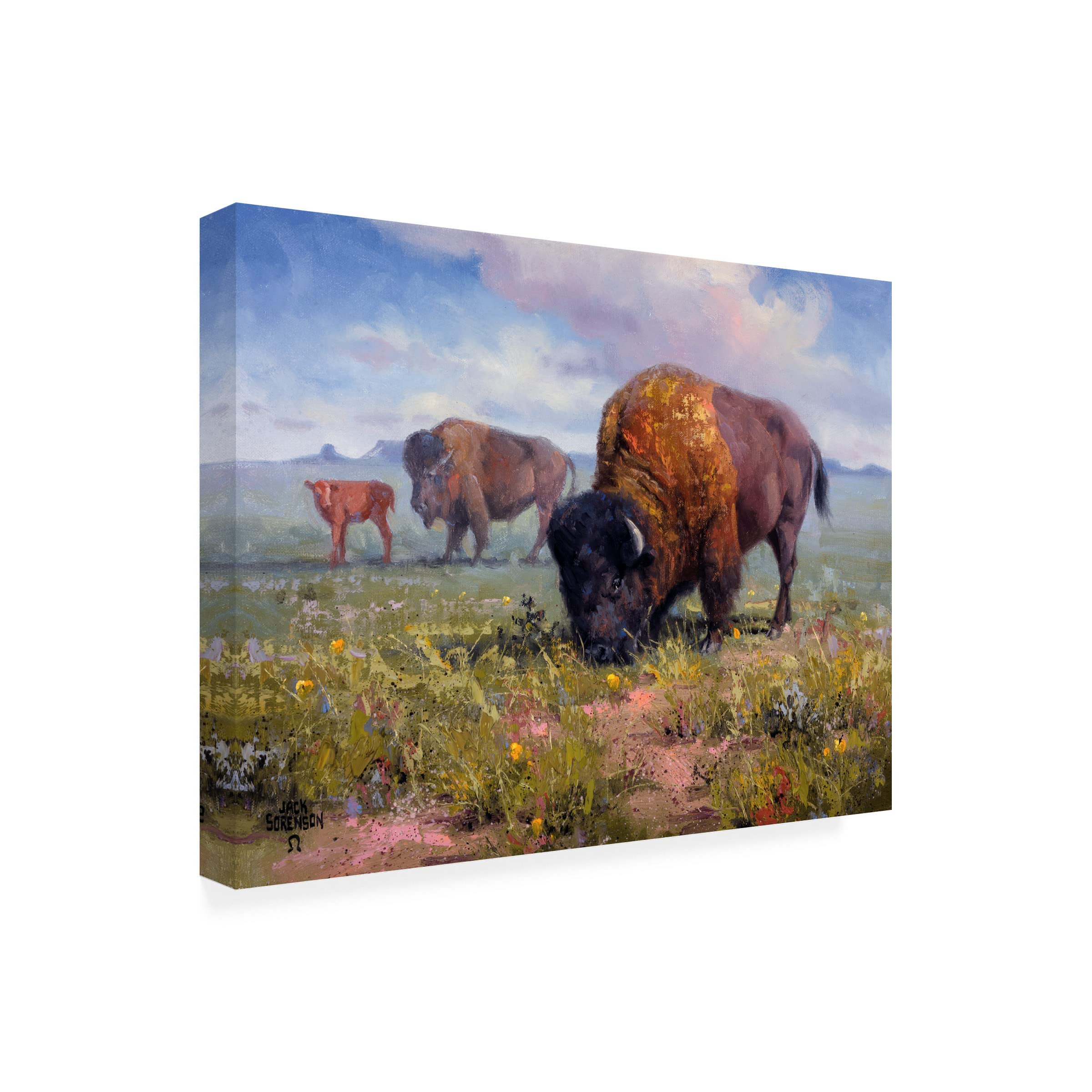 Jack Sorenson 'Family Outing' Canvas Wall Art Print - Modern Home Decor for Living Room, Bedroom & Office - Trademark Fine Art Collection
