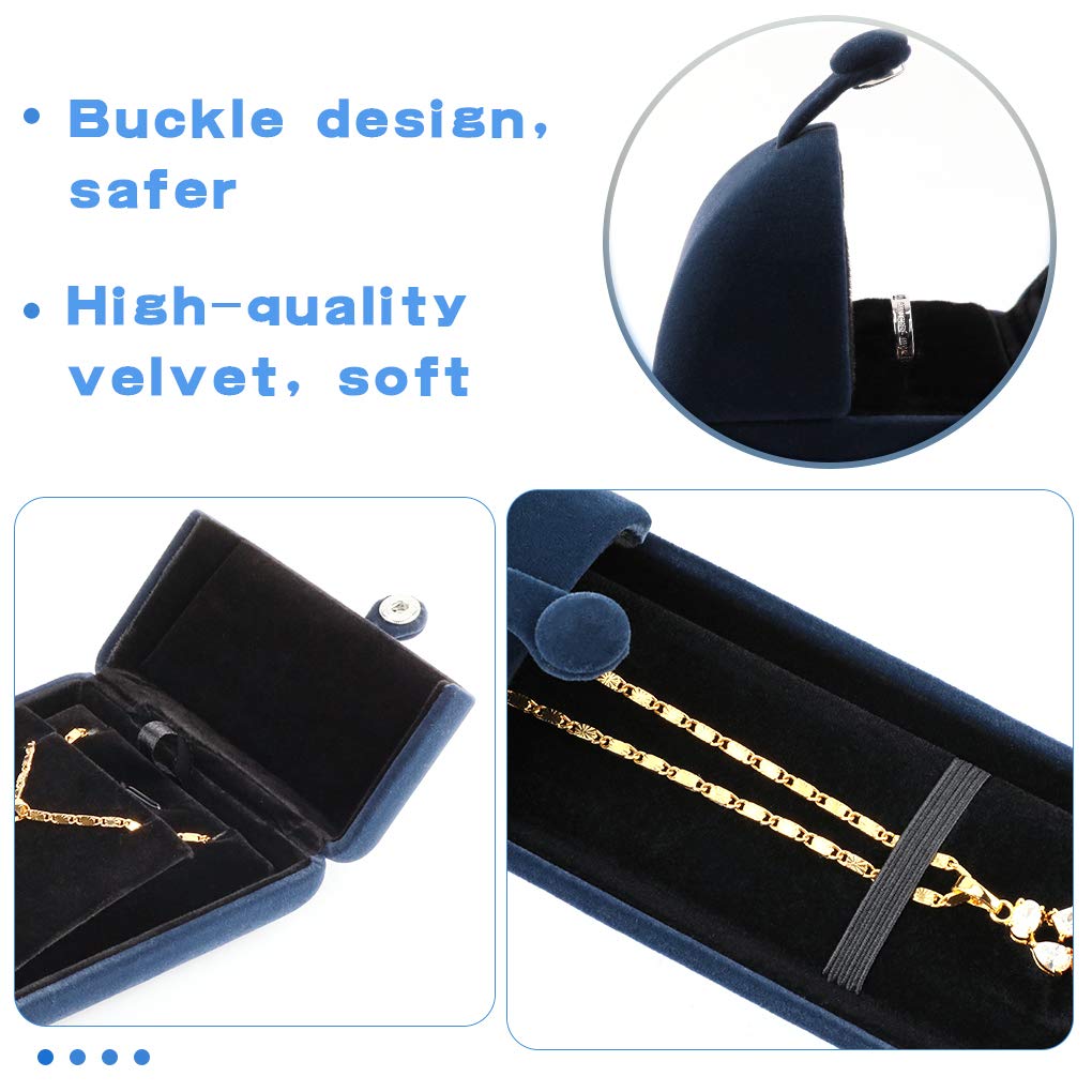 Rolin Roly Velvet Ring Box - Flocked Jewelry Display Case for Engagement, Wedding & Anniversary Gifts - Soft Wedding Ring Holder in Royal Blue - Perfect for Proposals, Bridal Showers & Romantic Gift Giving