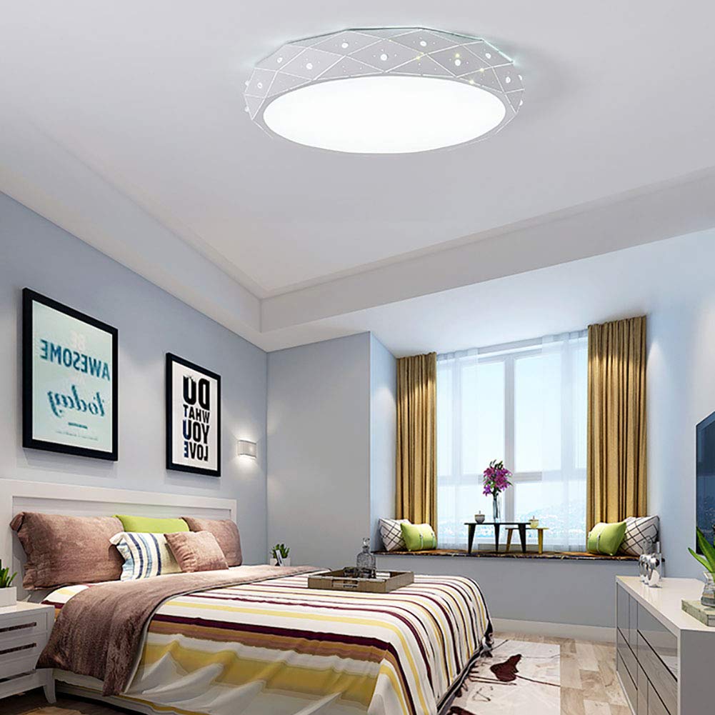 Modern LED Ceiling Lamp for Bedroom & Living Room - Warm White Light, Creative Iron Design, Romantic Ambience Lighting | Perfect for Home Decor, Relaxation & Cozy Atmosphere