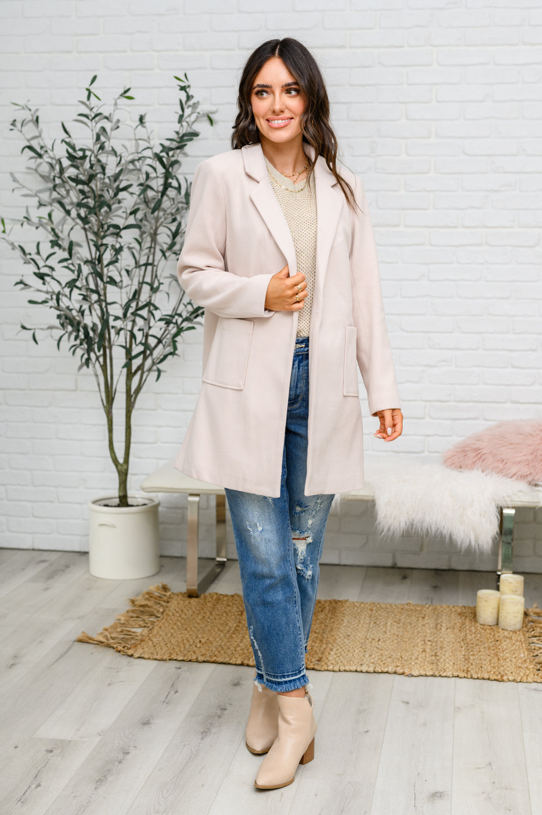 Cozy Oatmeal Chai Latte V-Neck Sweater for Women | Soft Knit Pullover | Perfect for Fall & Winter Layering, Casual Outfits, and Coffee Dates