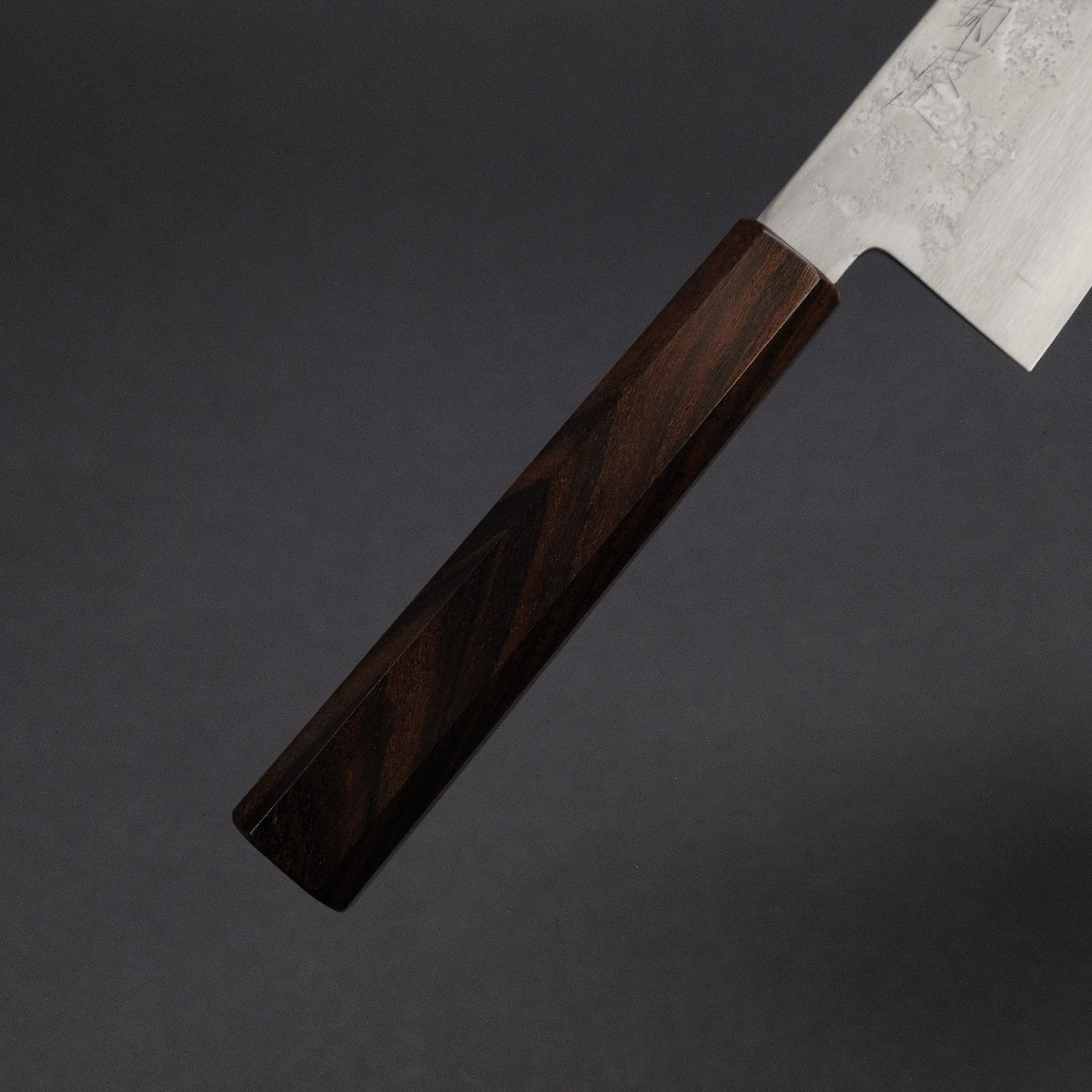 Hitohira Imojiya TH Silver #3 Nashiji Bunka 180mm Japanese Chef Knife with Ebony Handle - Perfect for Sushi, Vegetables & Precision Cutting