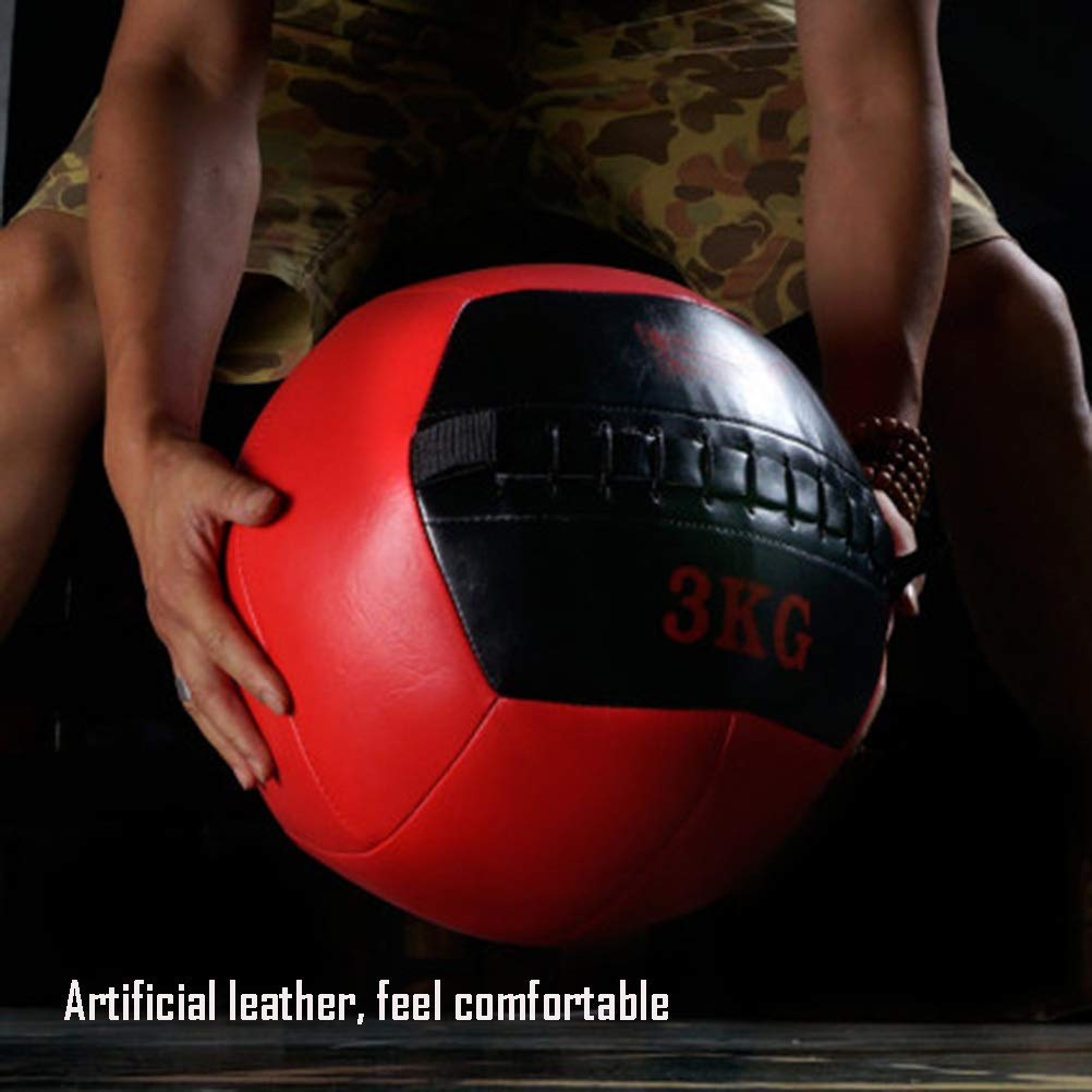 AGYH Soft Artificial Leather Fitness Ball Squash - 3KG/6KG/8KG/10KG Exercise Equipment for Squeezing & Throwing (6KG Size) - Perfect for Home Workouts, Stress Relief & Strength Training