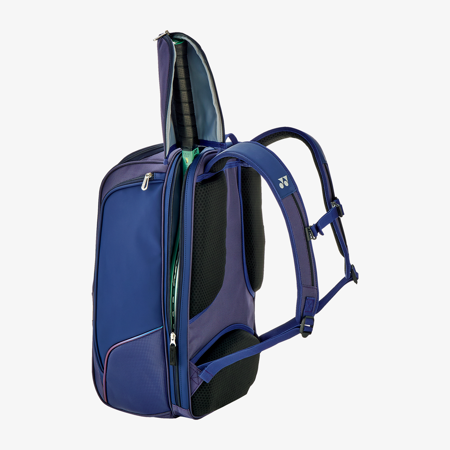 Yonex BAG02512NB Expert Badminton Backpack (Navy/Blue) - Durable Tennis Sports Bag for Players with Shoe Compartment & Water Bottle Holder - Perfect for Gym, Training & Travel