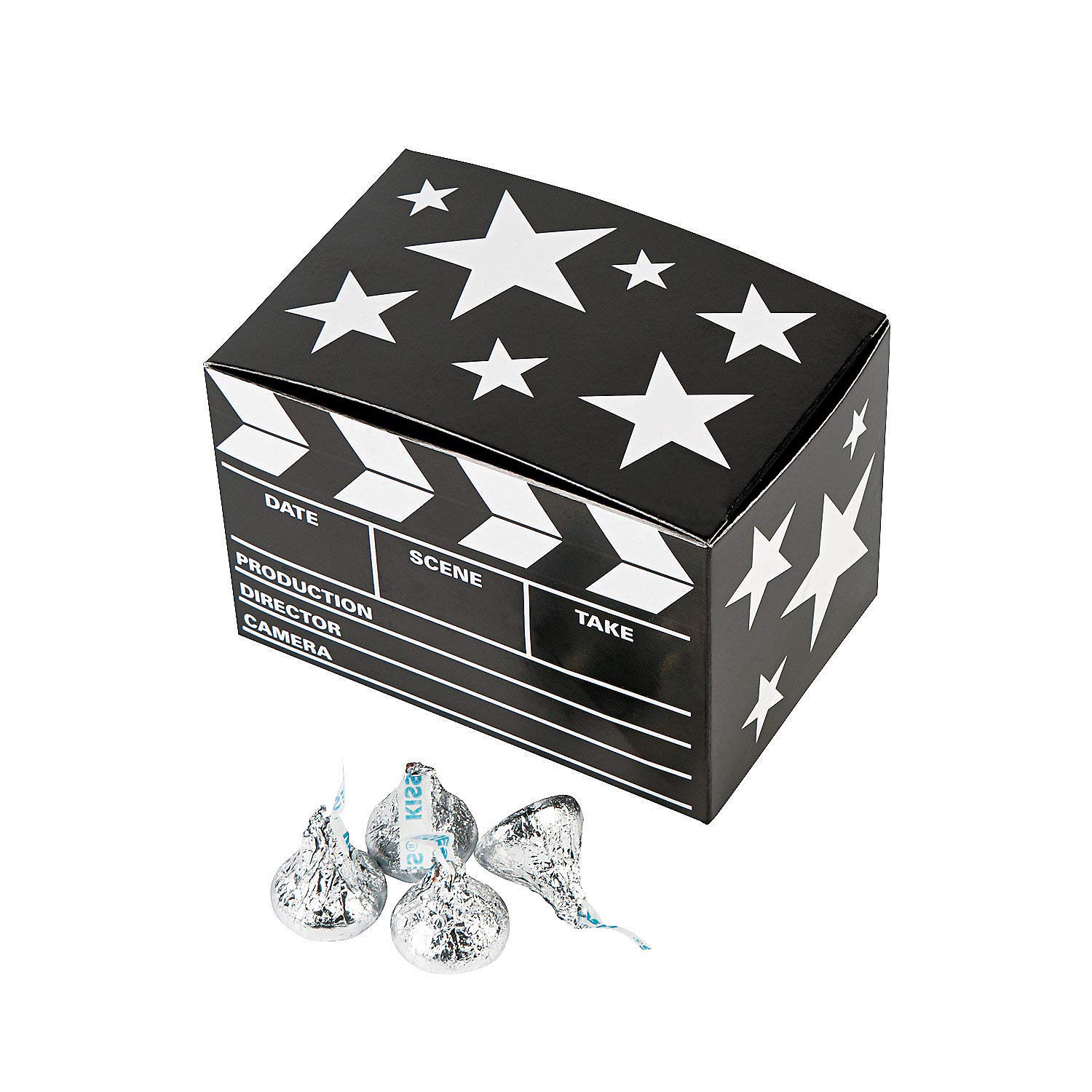 Fun Express Clapboard Favor and Treat Boxes - Set of 12 Movie Night Party Supplies for Hollywood Theme, Birthday Celebrations & Film Premiere Events
