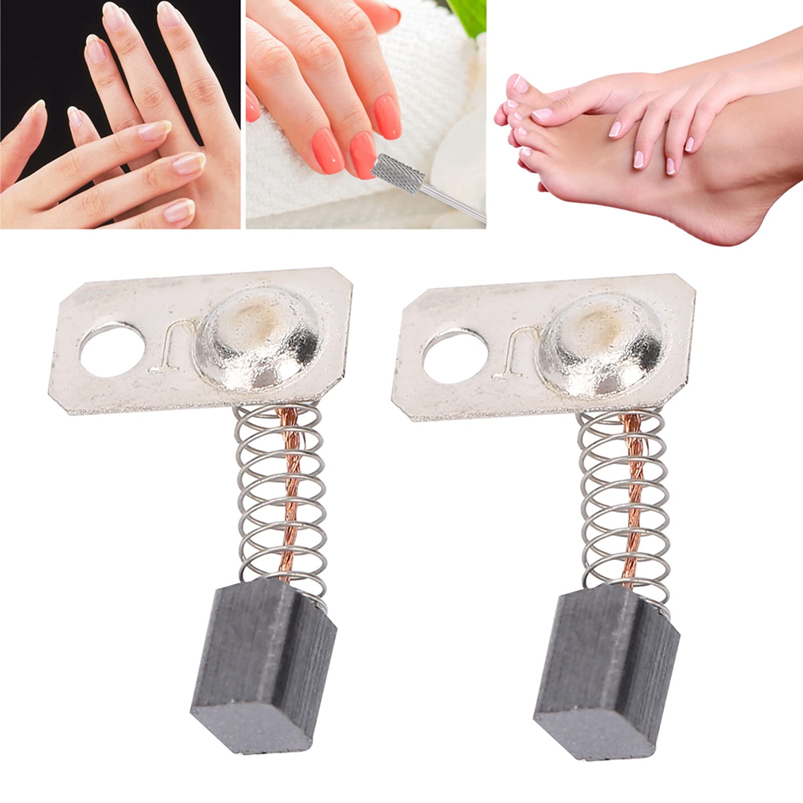 Nail Drill Carbon Brush Replacement for Manicure Machine - Salon & Home Use