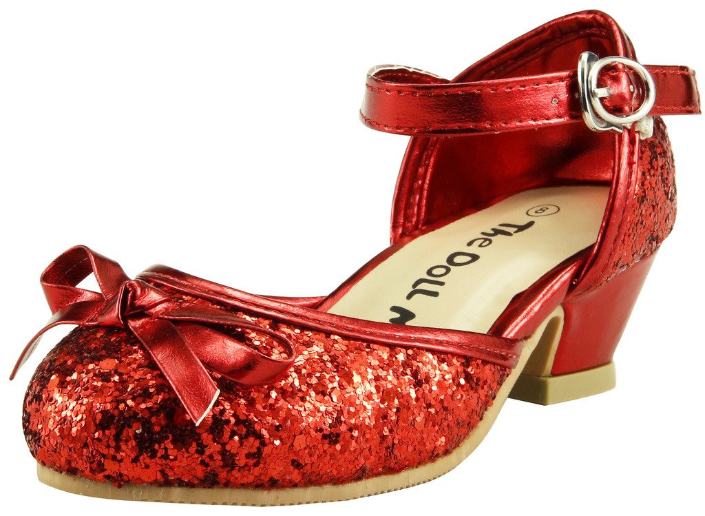 Sparkly Girls Dress Shoes - The Doll Maker Glitter Pumps for Toddler, Little & Big Kids | Perfect for Parties, Weddings & Special Occasions
