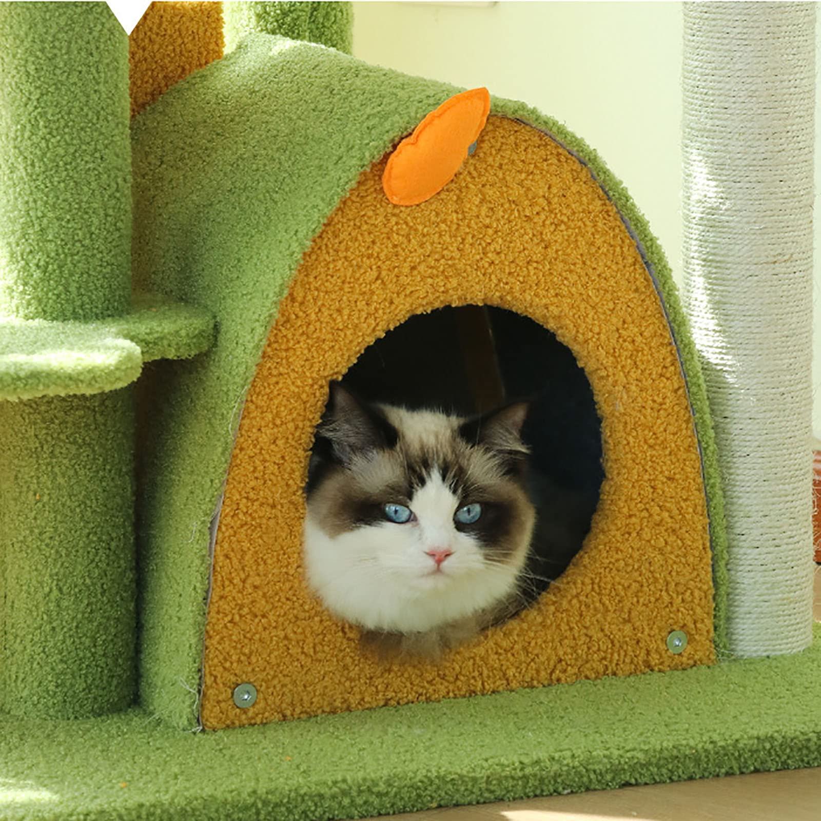 **Premium Cat Tree Tower for Indoor Cats - Multi-Level Climbing Frame with Scratching Posts & Jumping Perches - Perfect for Apartments & Villas - Ideal Play & Rest Space for All Cats**    *(Use Case: Great for play, exercise, and relaxation—keeps cats entertained while protecting furniture from scratching.)*