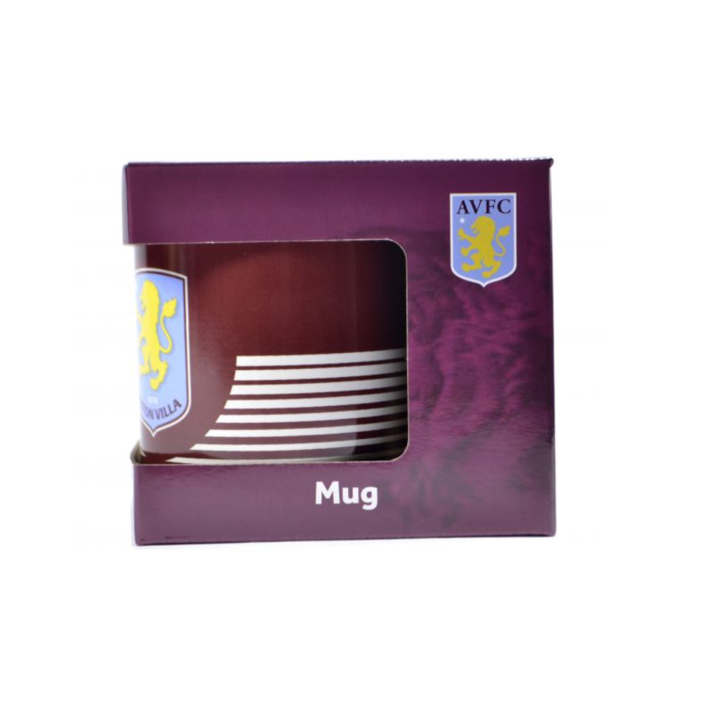 Aston Villa FC Official Linear Mug - Premium Ceramic Coffee Cup for Home, Office & Gifts - Perfect for Tea, Coffee & Hot Drinks