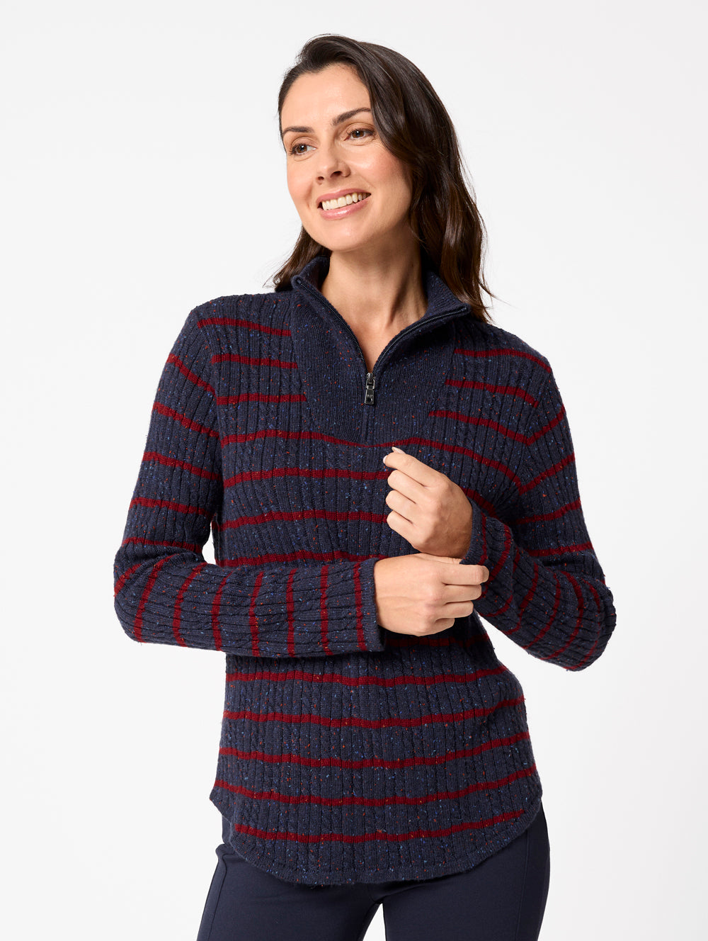 Evangalia Knit Banvy142 145837 - Soft & Stylish Women's Knit Sweater for Fall & Winter - Perfect for Casual Outfits, Office Wear & Cozy Evenings