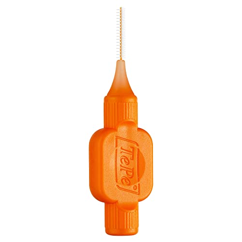 TePe Sweden Interdental Brushes 0.45mm - Size 1 (Orange) - Pack of 8 | Gentle Dental Cleaning for Braces, Bridges & Tight Gaps | Perfect for Travel & Daily Oral Care