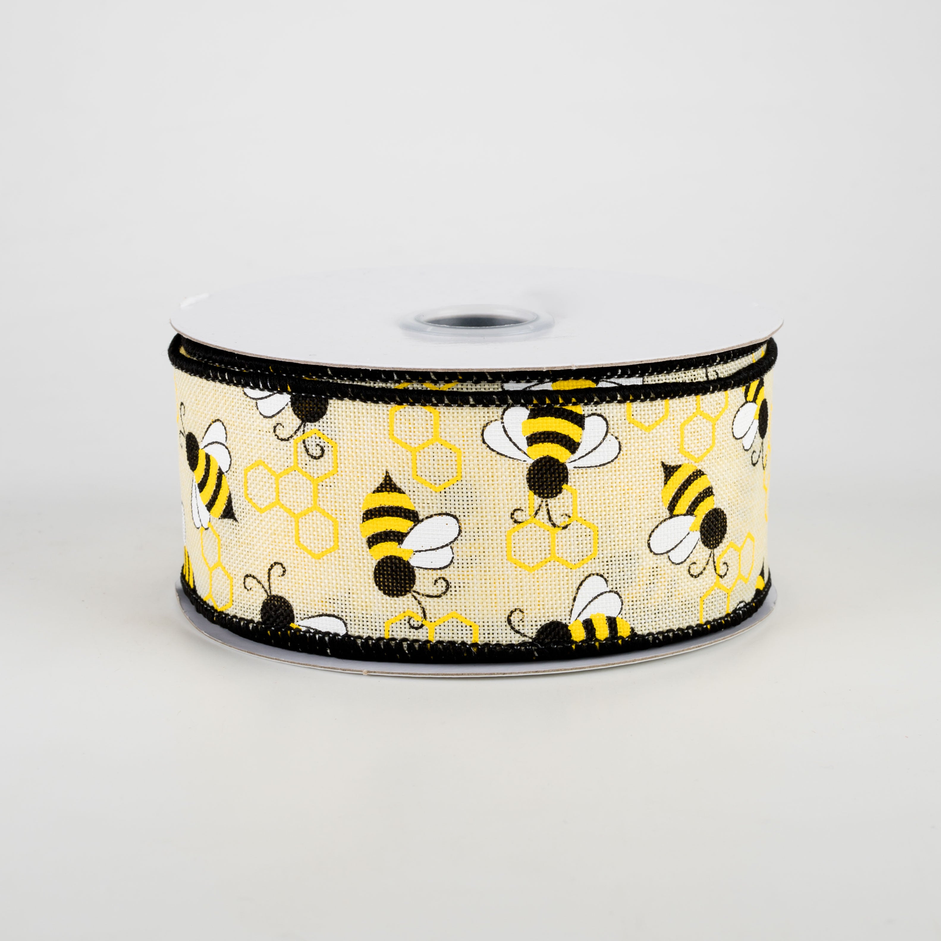 1.5 Inch Mini Bumblebees Ribbon - Cream Color Decorative Craft Ribbon (10 Yards) for Gift Wrapping, Scrapbooking & DIY Wedding Decorations