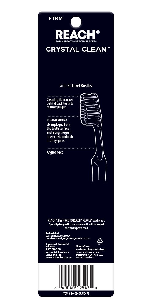 REACH Crystal Clean Firm Toothbrushes, 2-Pack - Value Pack for Home, Travel & Oral Hygiene Care
